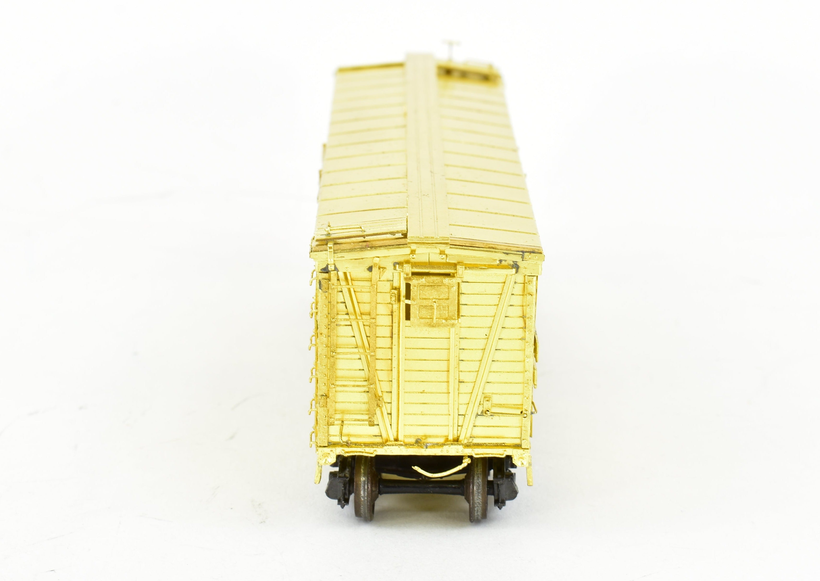 HO Scale Brass ATSF - Santa Fe Sk-Q Stock Car with Kadee Replacement Trucks