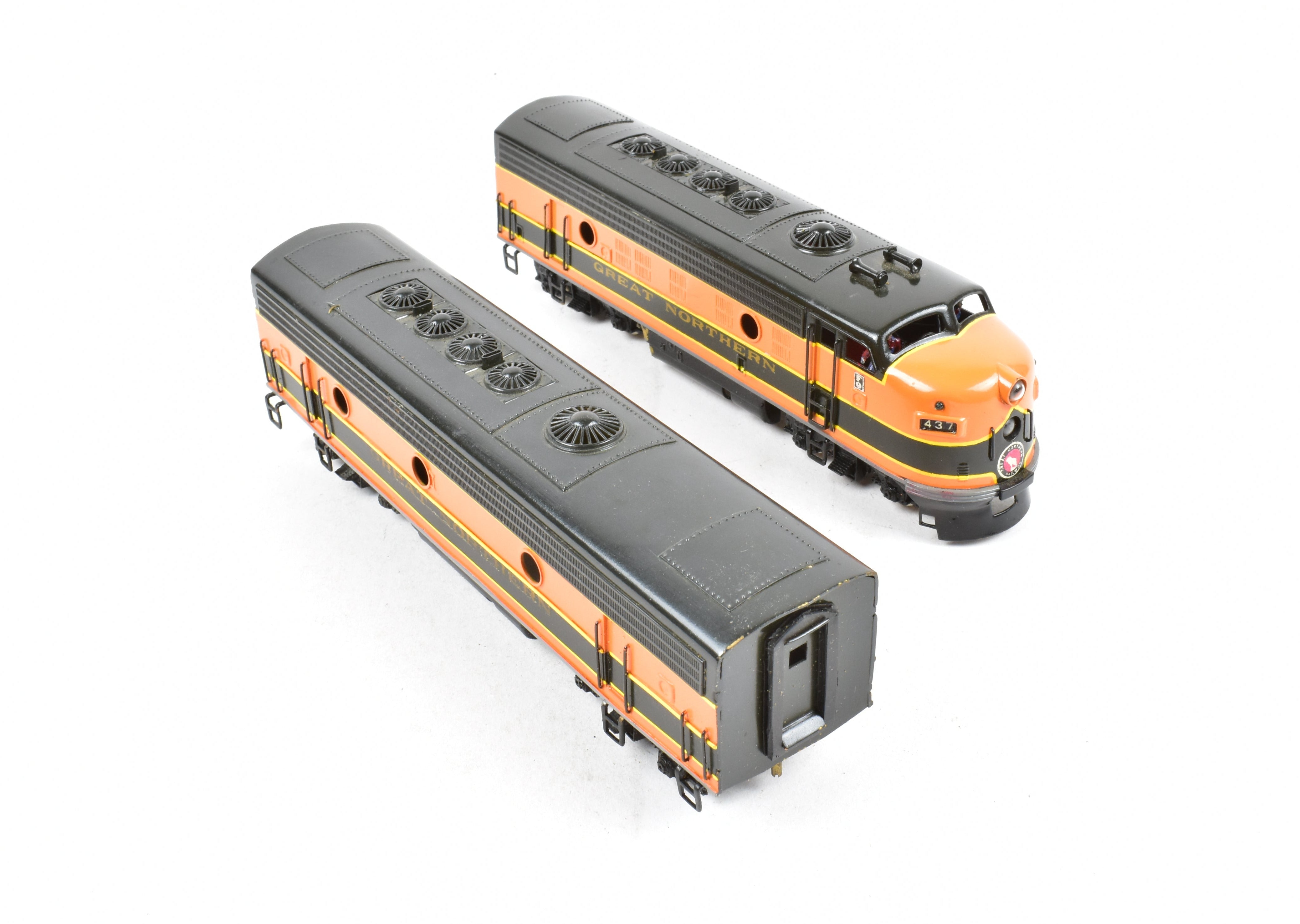 HO Scale Brass Tenshodo Great Northern F7 A/B Pair Factory-Painted Models