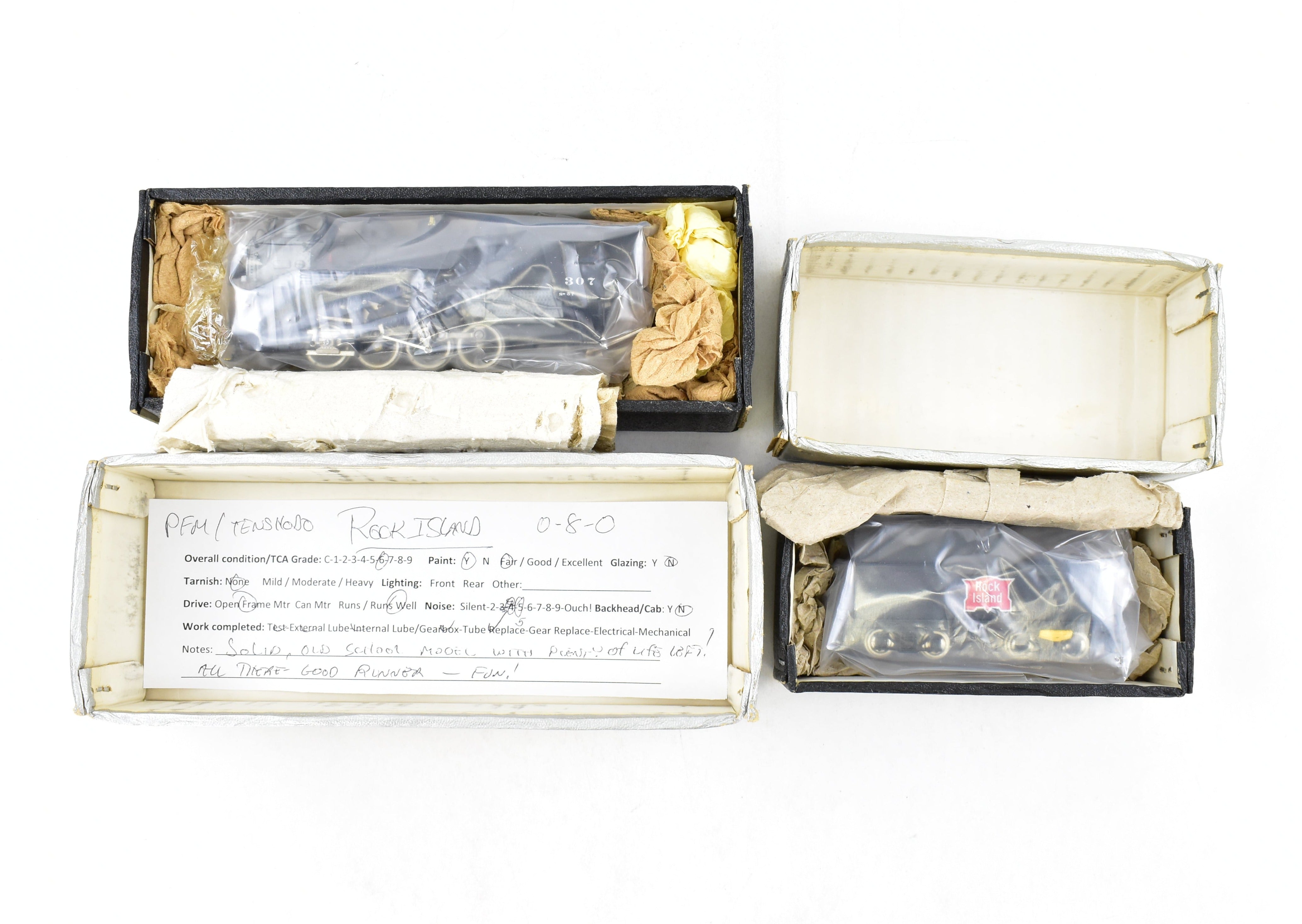 High - Quality HO Scale Brass PFM - Tenshodo CRI&P Rock Island 0 - 8 - 0 Switcher Locomotive Model, FP No. 307