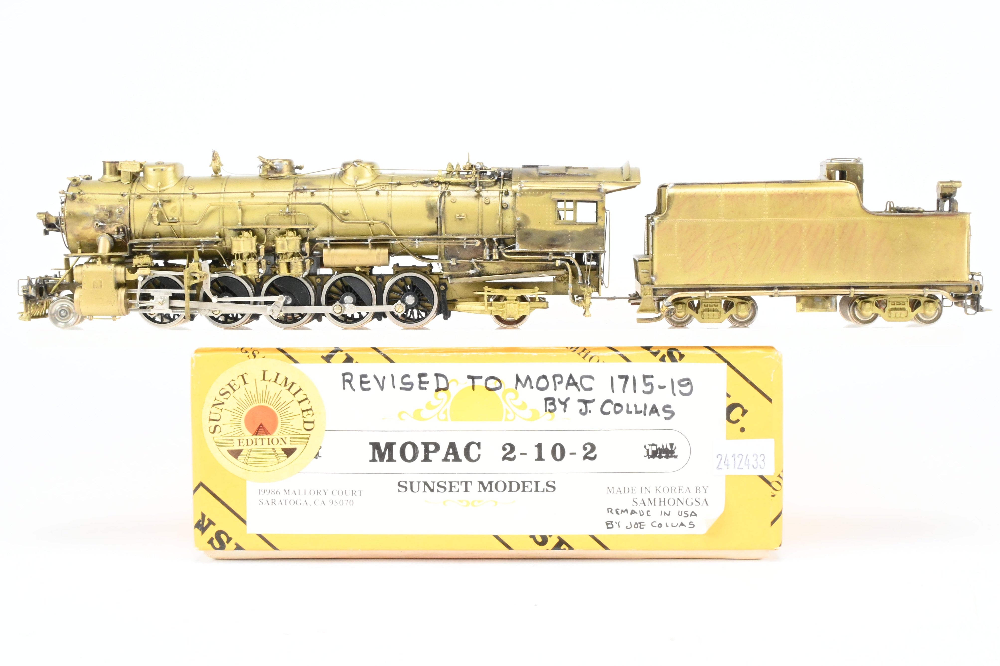HO Brass Sunset Models Missouri Pacific 2-10-2 Modified by Joe G. Collias
