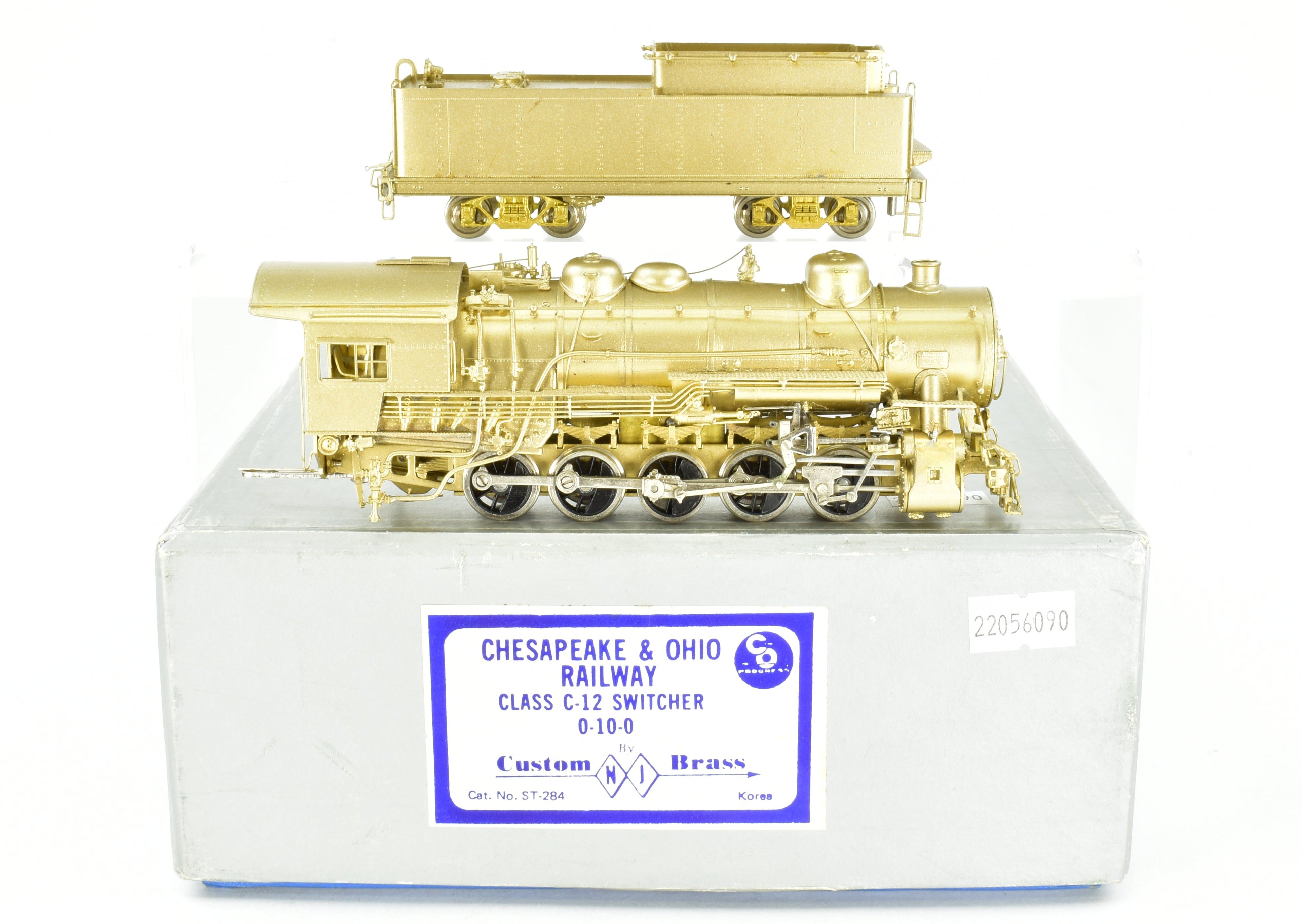 HO Scale Custom Brass Chesapeake & Ohio Class C - 12 0 - 10 - 0 Switcher Model