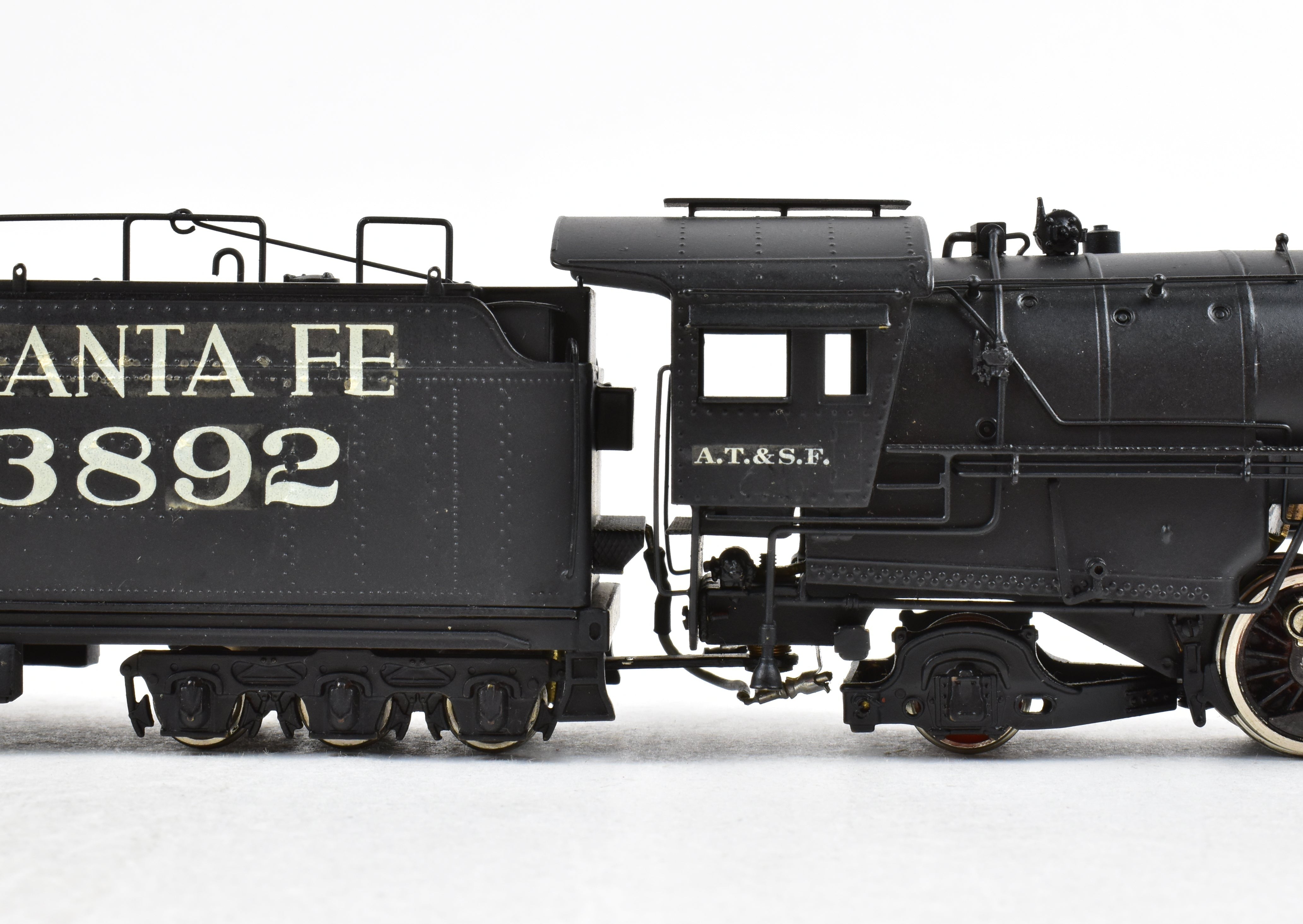 HO Scale Brass PFM Custom-Painted United ATSF Santa Fe 2-10-2 3800 Class No. 3892
