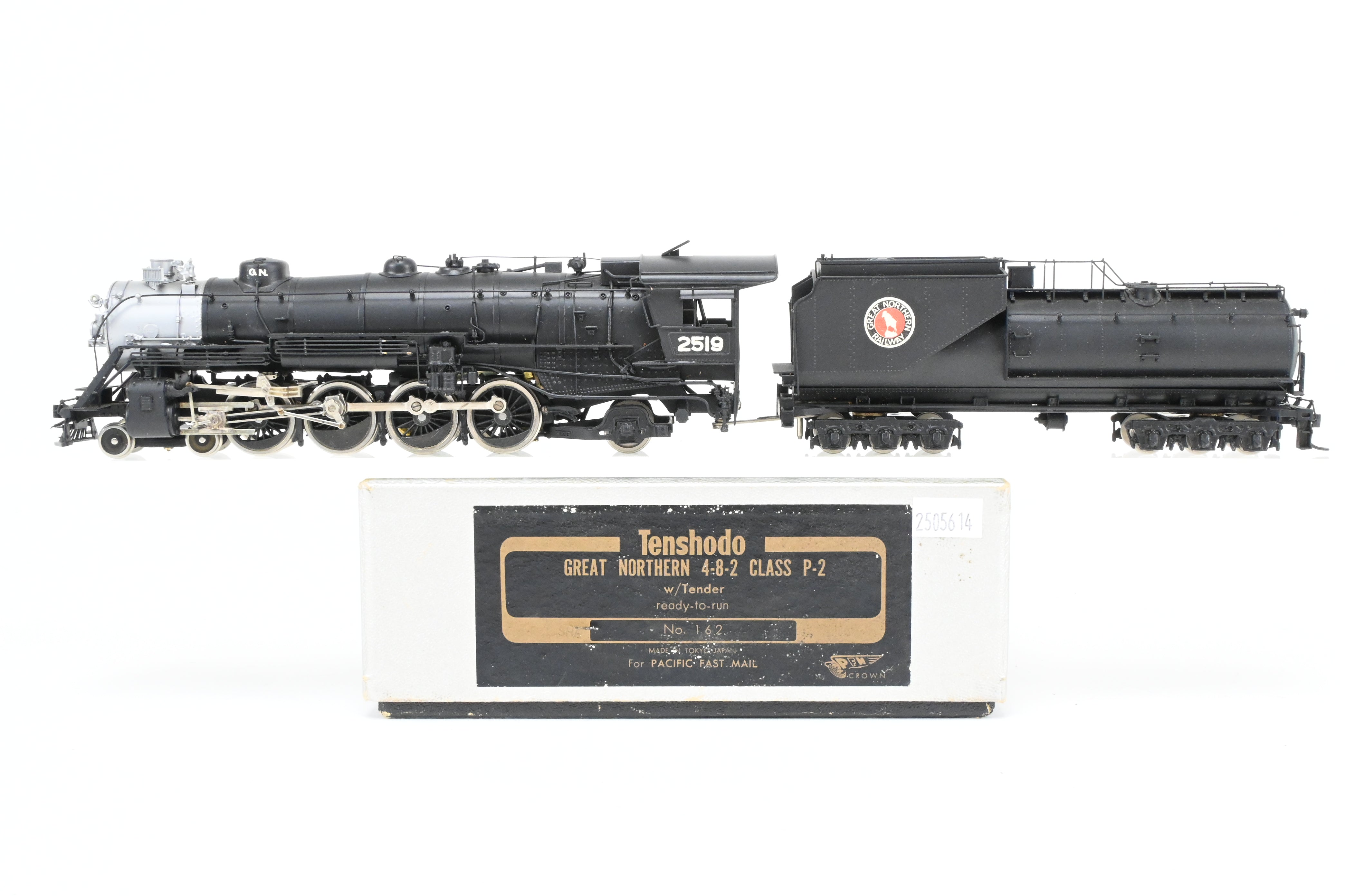 1968 HO Brass Tenshodo Great Northern 4-8-2 Class P-2 Crown Model FP No. 2519