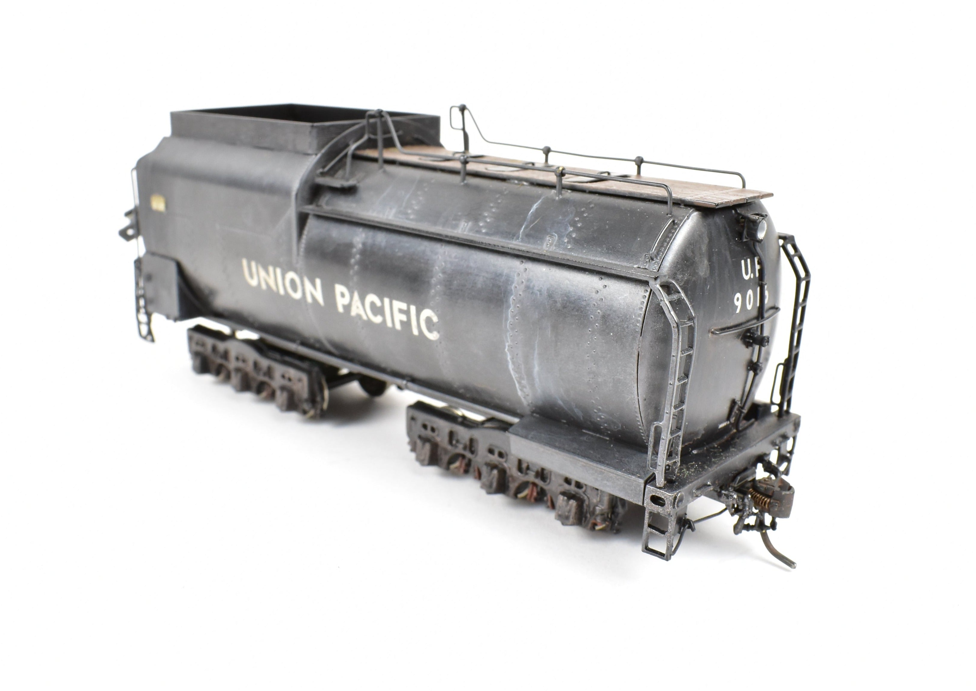 HO Scale Brass Key Imports Union Pacific 4-12-2 Standard Steam Locomotive of the 9000 Series, Specifically Standard Niners #9016 with Light Weathering Effect