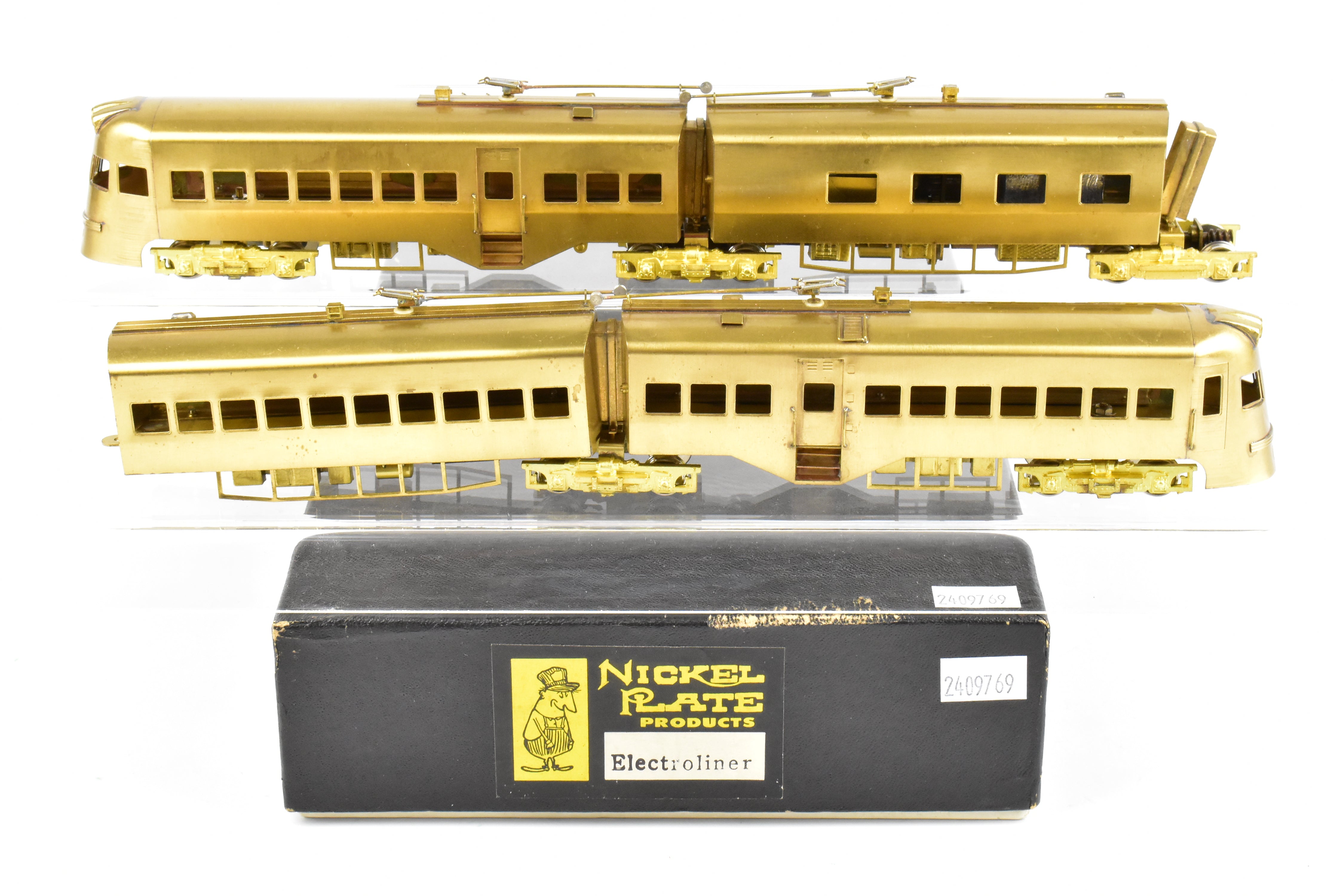 HO Scale Brass Nickel-Plated North Shore Line Electroliner 4-Car Set