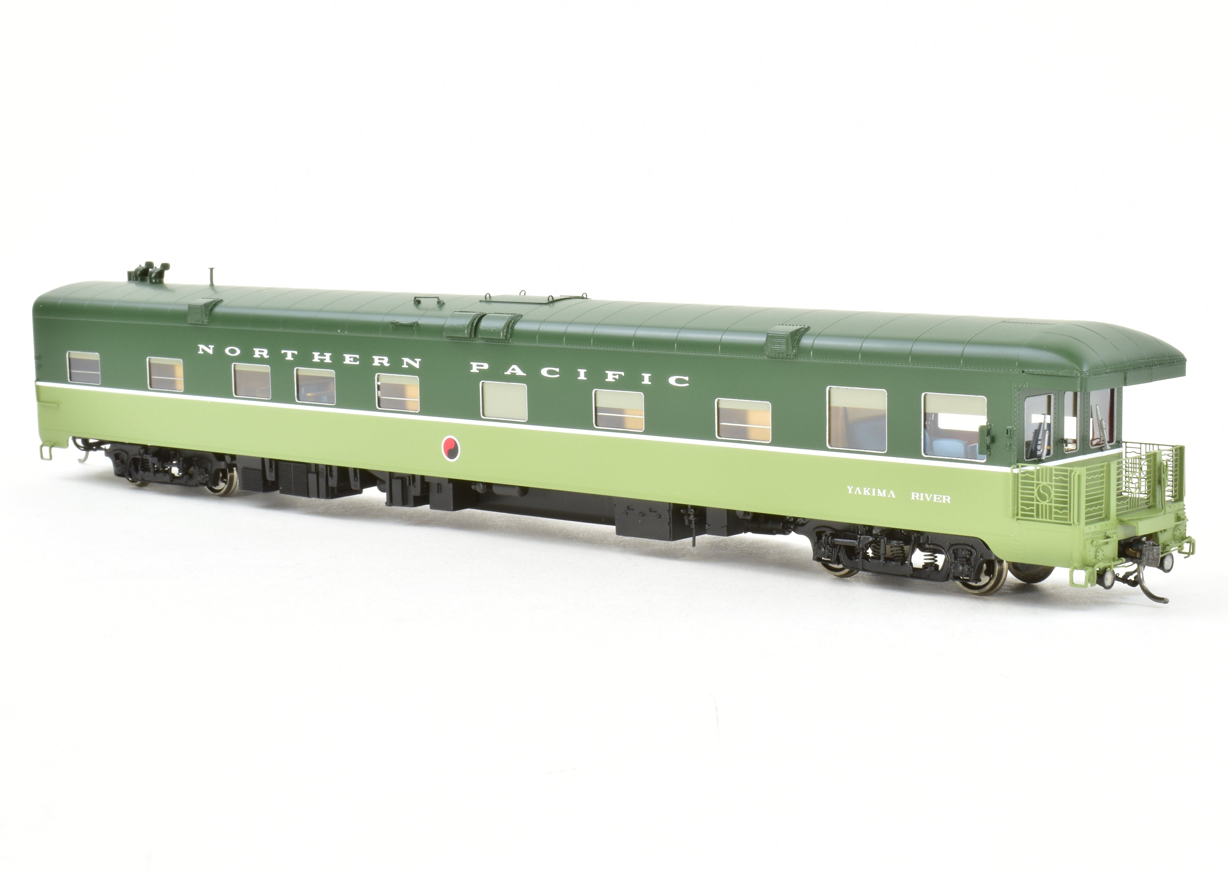 High - Quality HO Scale Brass Business Car of North Bank Line and Northern Pacific, Factory - Painted from Yakima River Factory