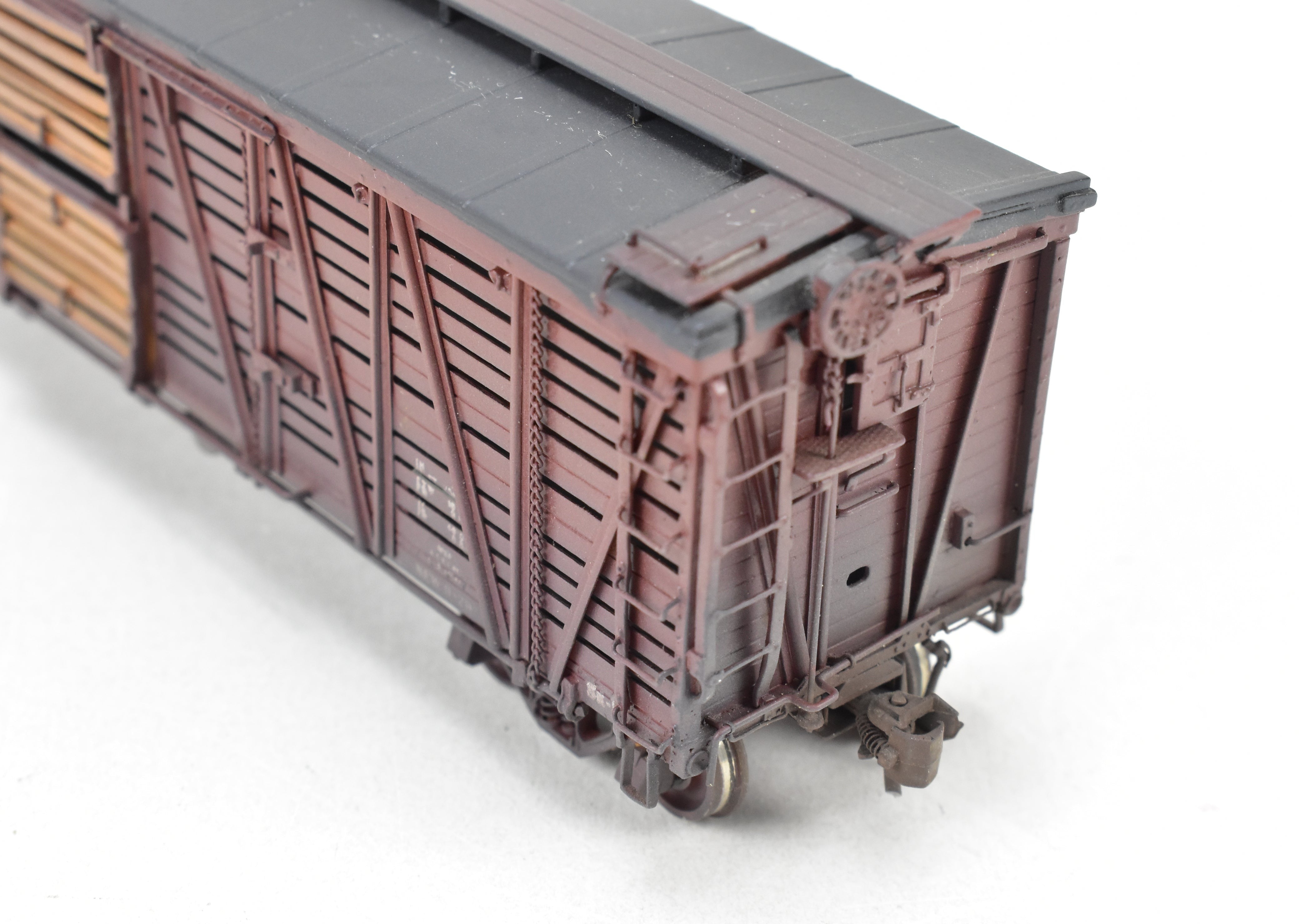 HO Scale Brass ATSF - Santa Fe SK - S Stock Car with Custom Weathering by Pecos River