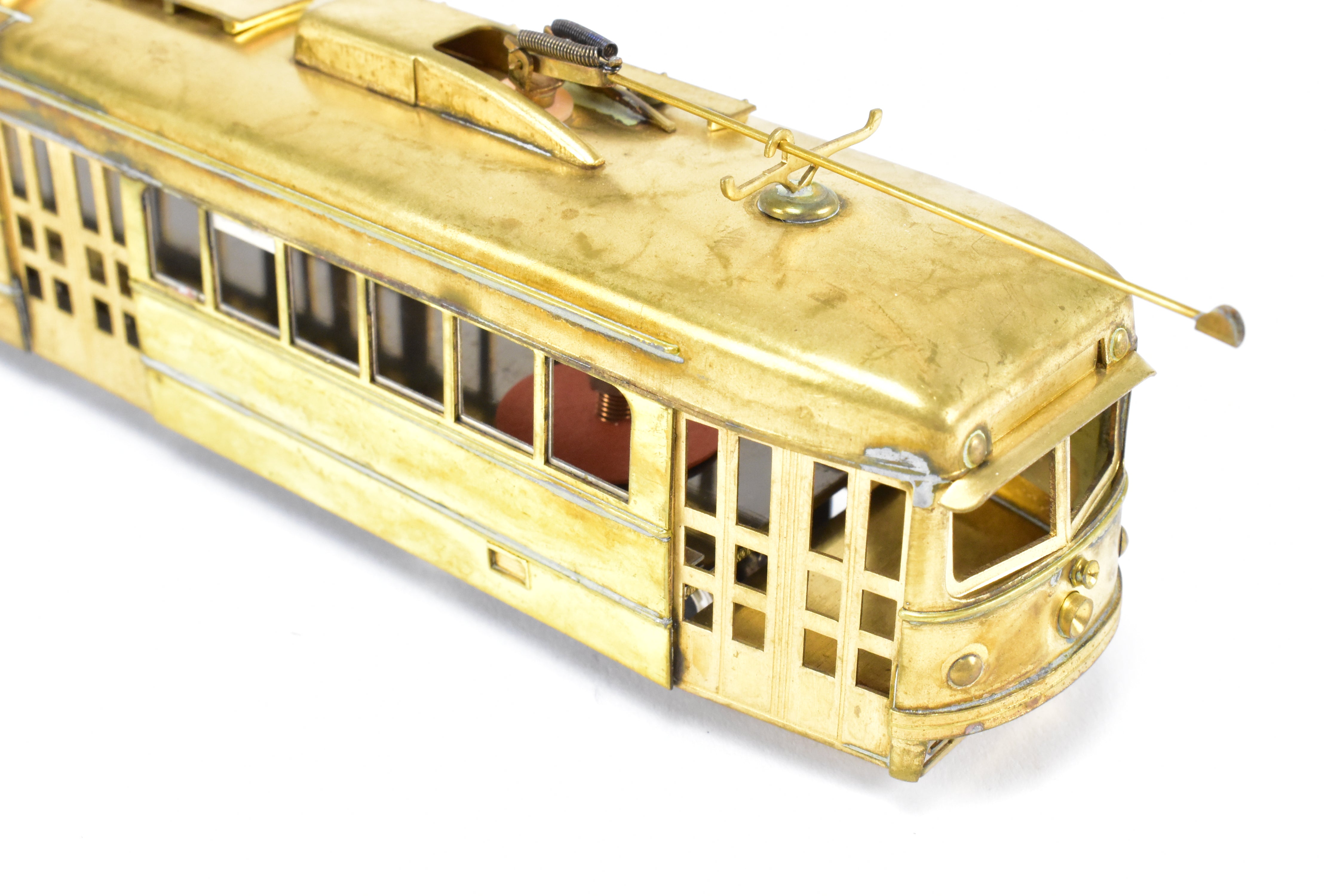 HO Scale Unpowered Trailer: Brass Suydam Pacific Electric Double End PCC Car