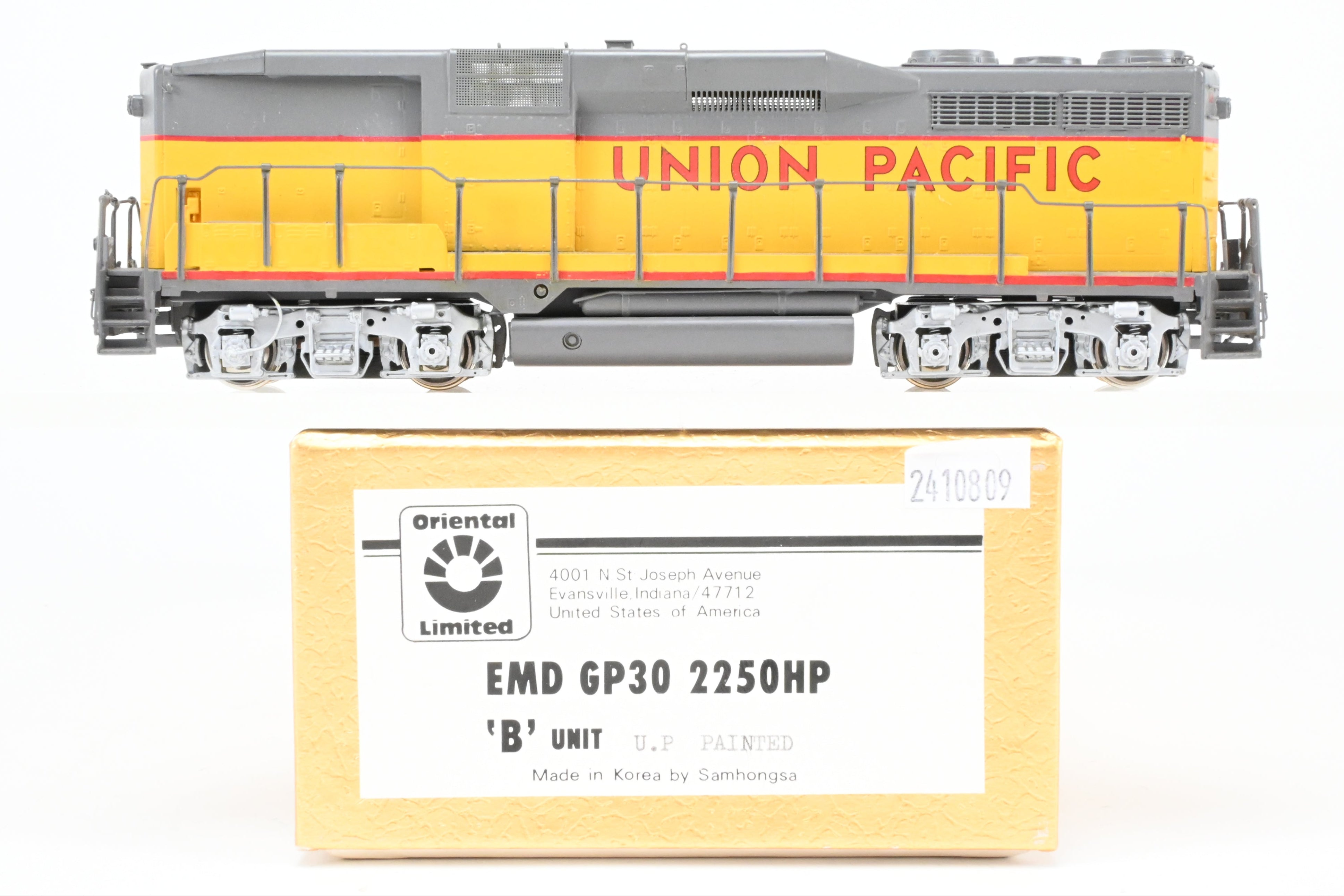 HO Scale Brass Union Pacific EMD GP30B Cabless Model - Oriental Limited