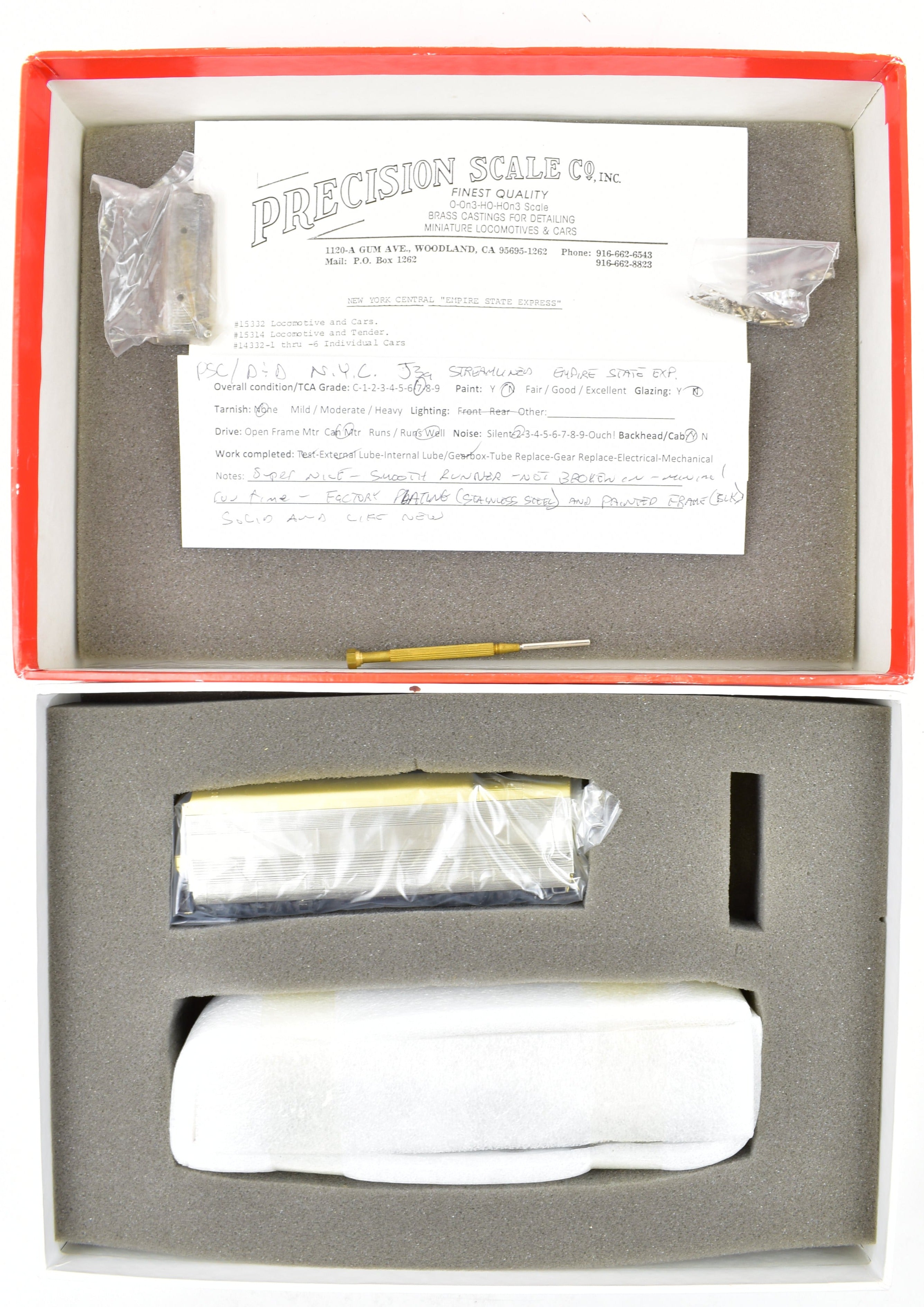 HO Brass Precision Scale Co. NYC New York Central J-3a 4-6-4 Empire State Express Hudson Model