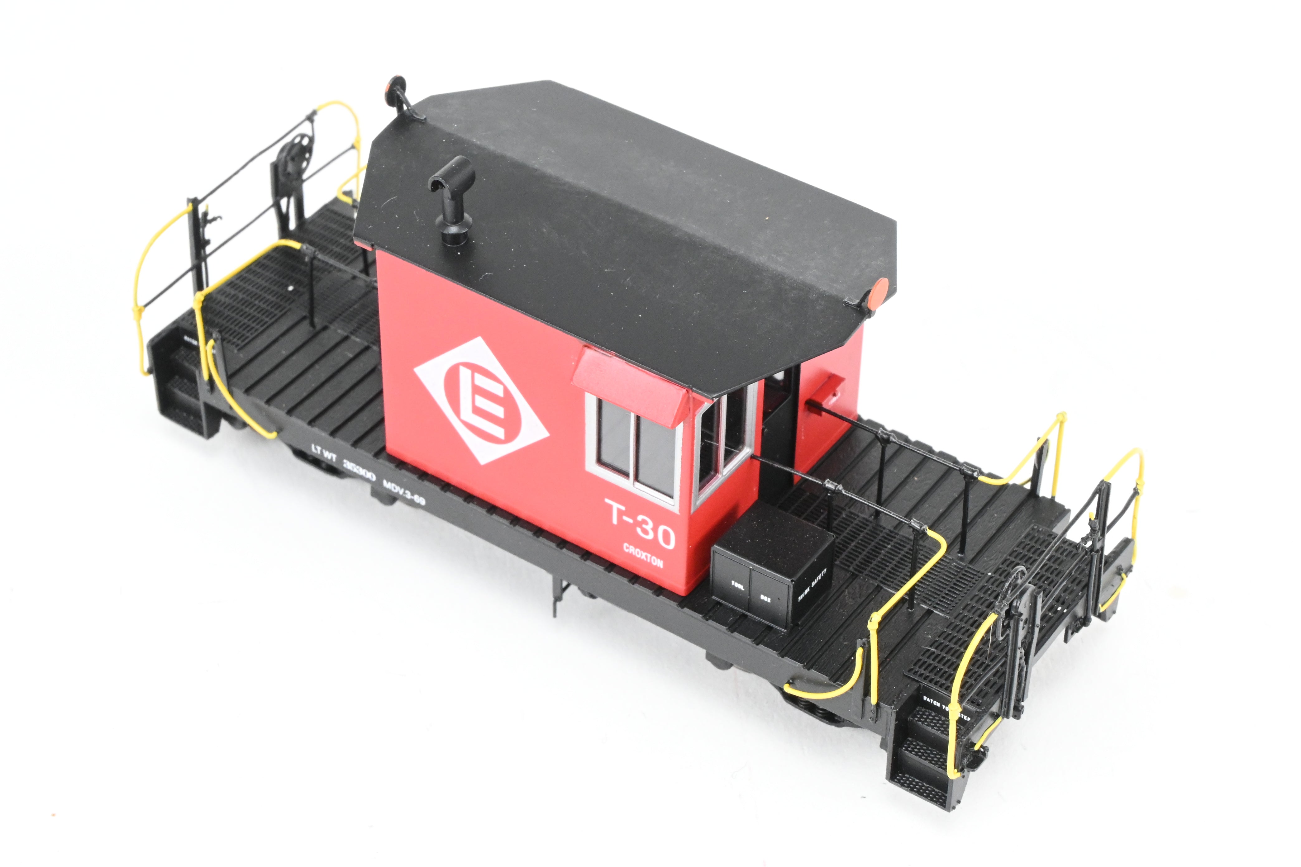 HO Brass OMI Erie Lackawanna Factory-Painted Transfer Caboose No. T-30