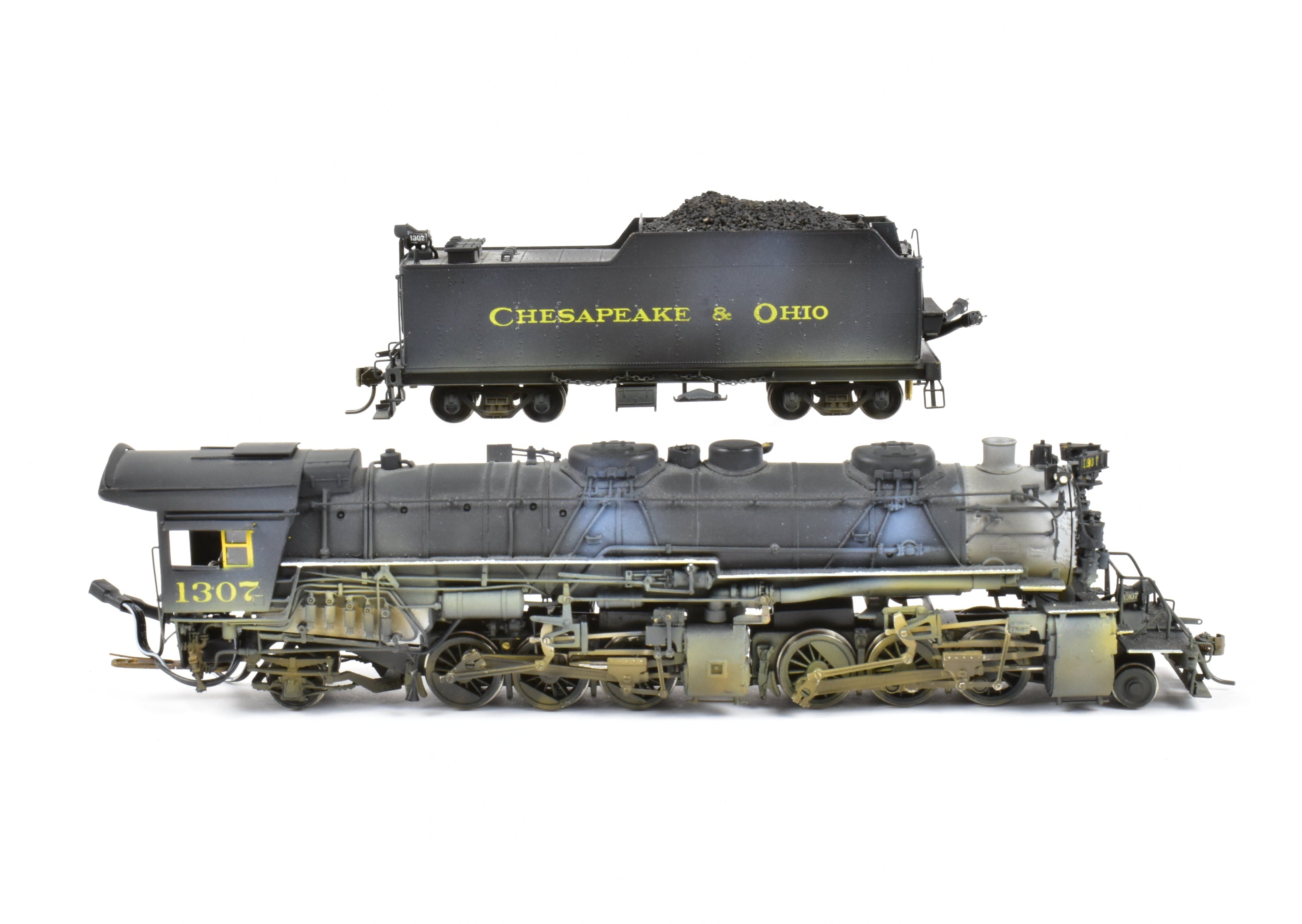 HO Brass PFM Chesapeake & Ohio 2-6-6-2 Mallet 1307 with DCC, Sound & Can Motor