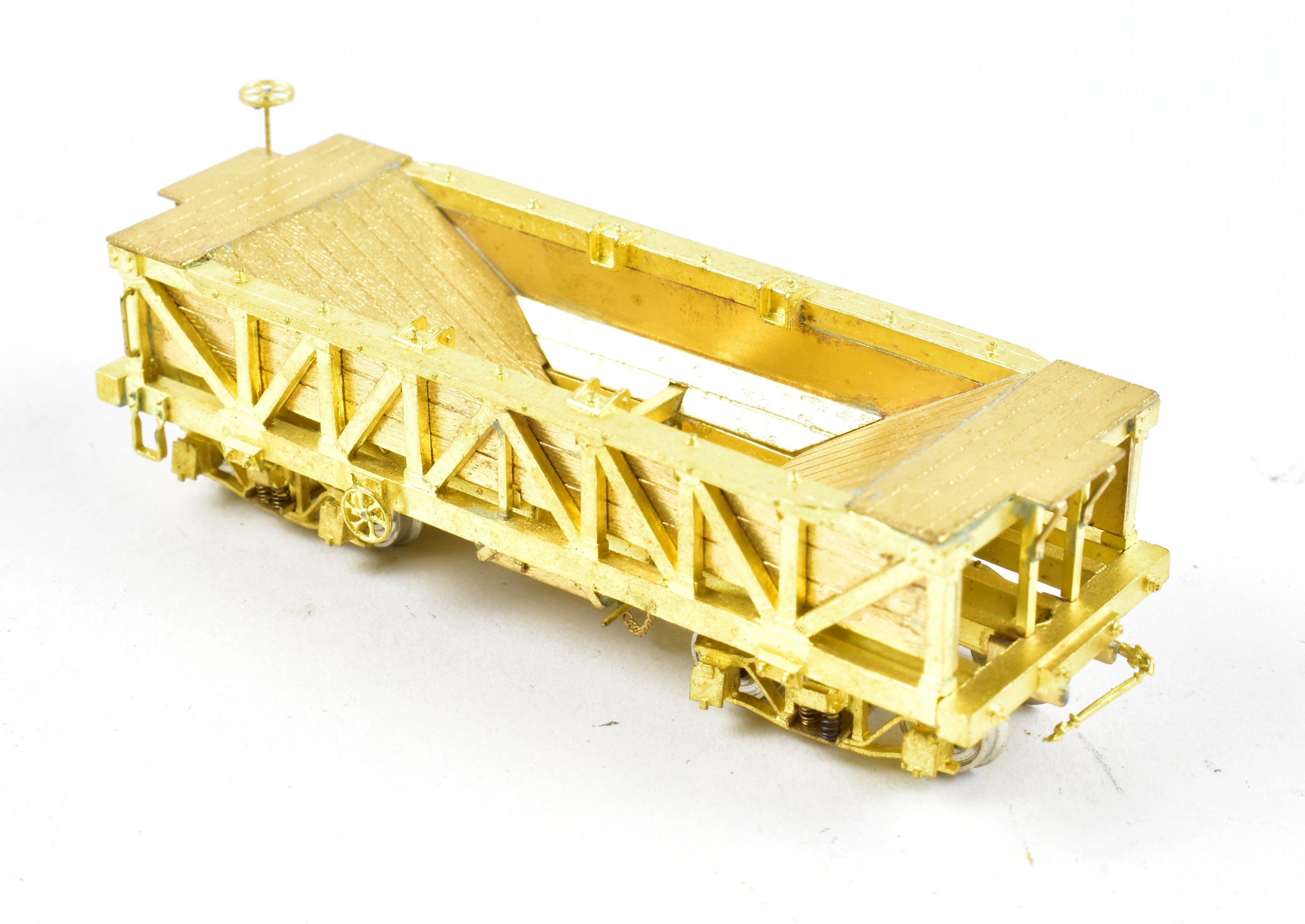 HOn3 Scale Brass Rock Car by OMI - Overland Models, Inc. Featuring Sprung Trucks for Various Roads