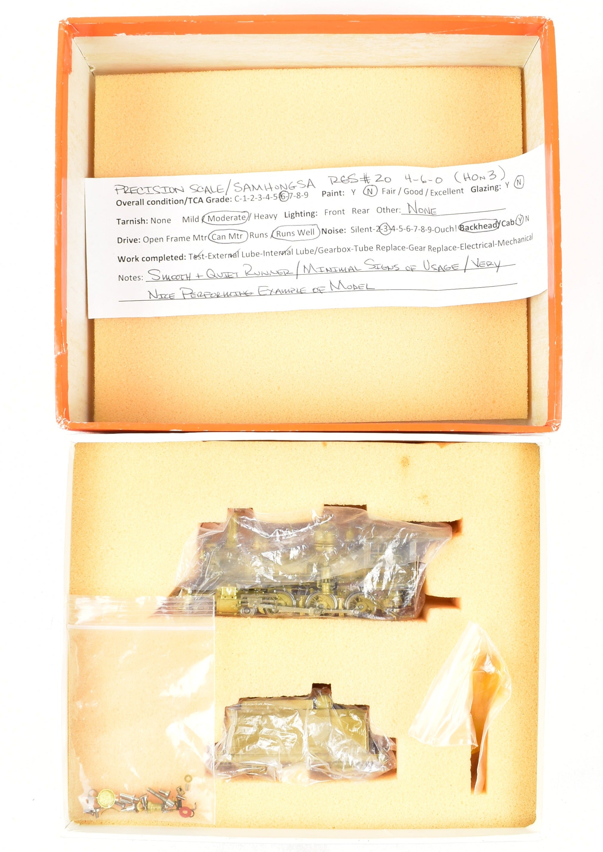 HOn3 Scale Brass Precision Scale Co. (PSC) Rio Grande Southern (RGS) 4-6-0 Steam Locomotive Model #20