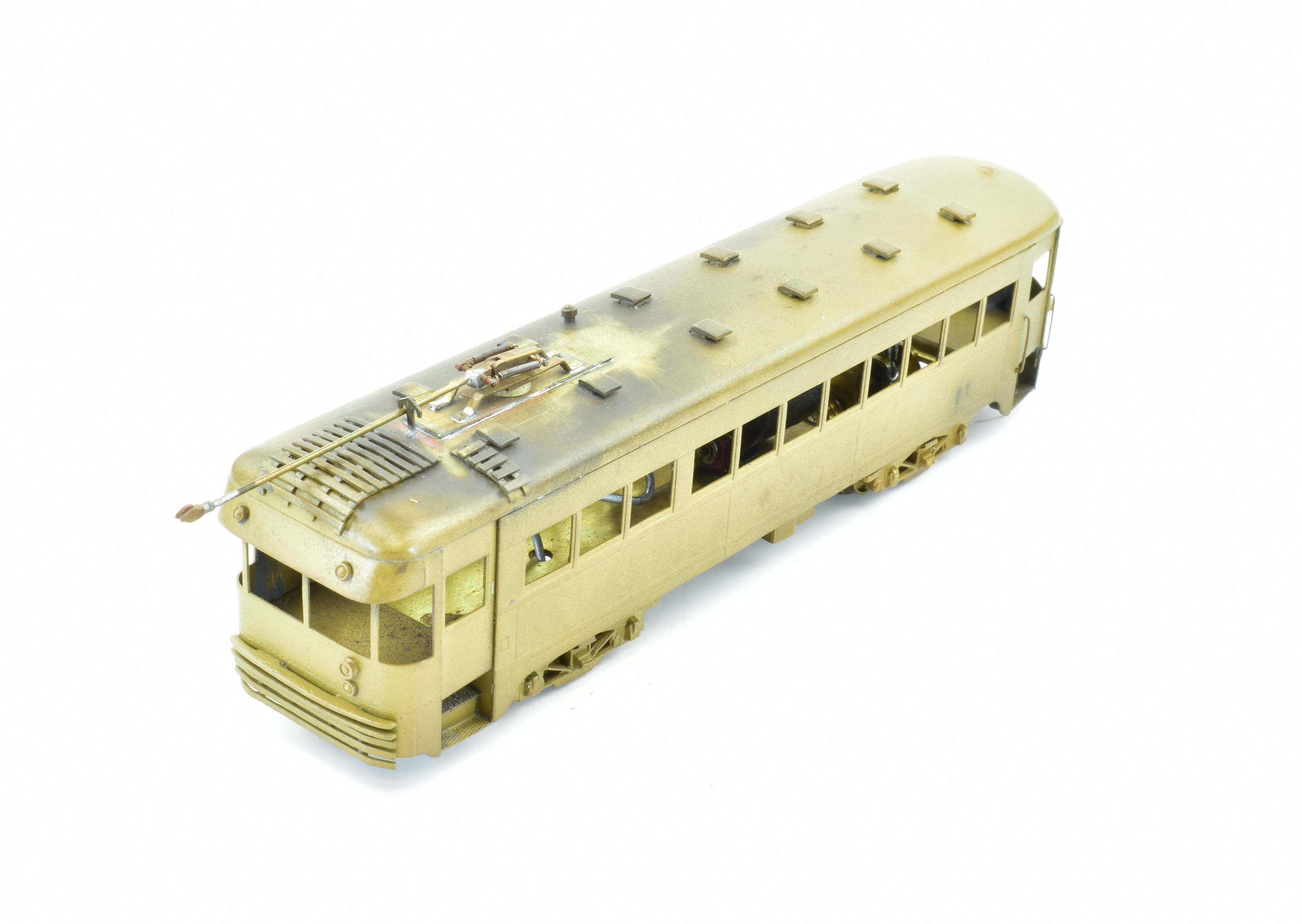 Collectible HO Scale Brass Hallmark Models Cincinnati & Lake Erie (C&LE) Trolley Car - The Red Devil