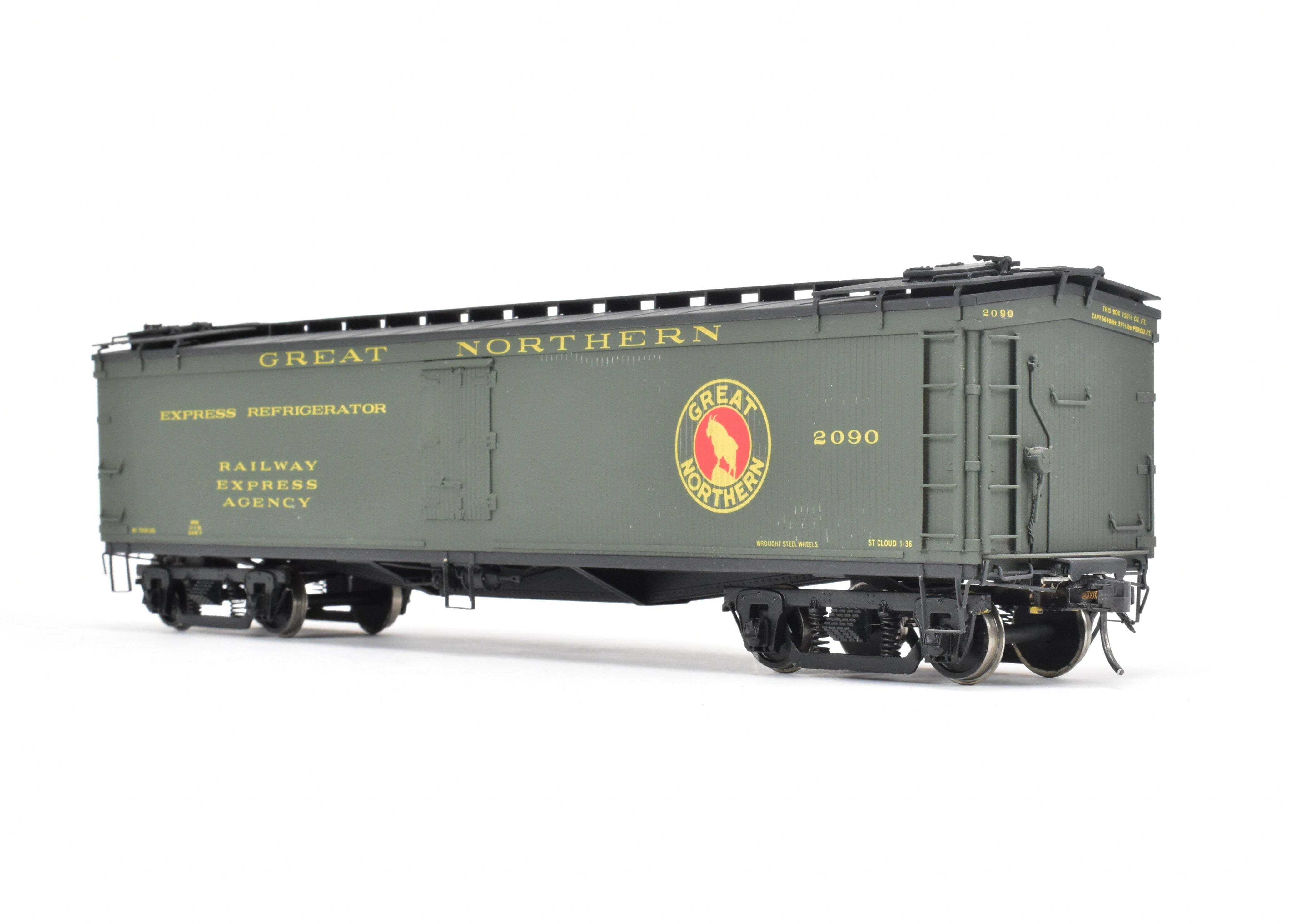 O Scale Oriental Limited Great Northern Wood Express Reefer Model Train, Brass, #2090 CP