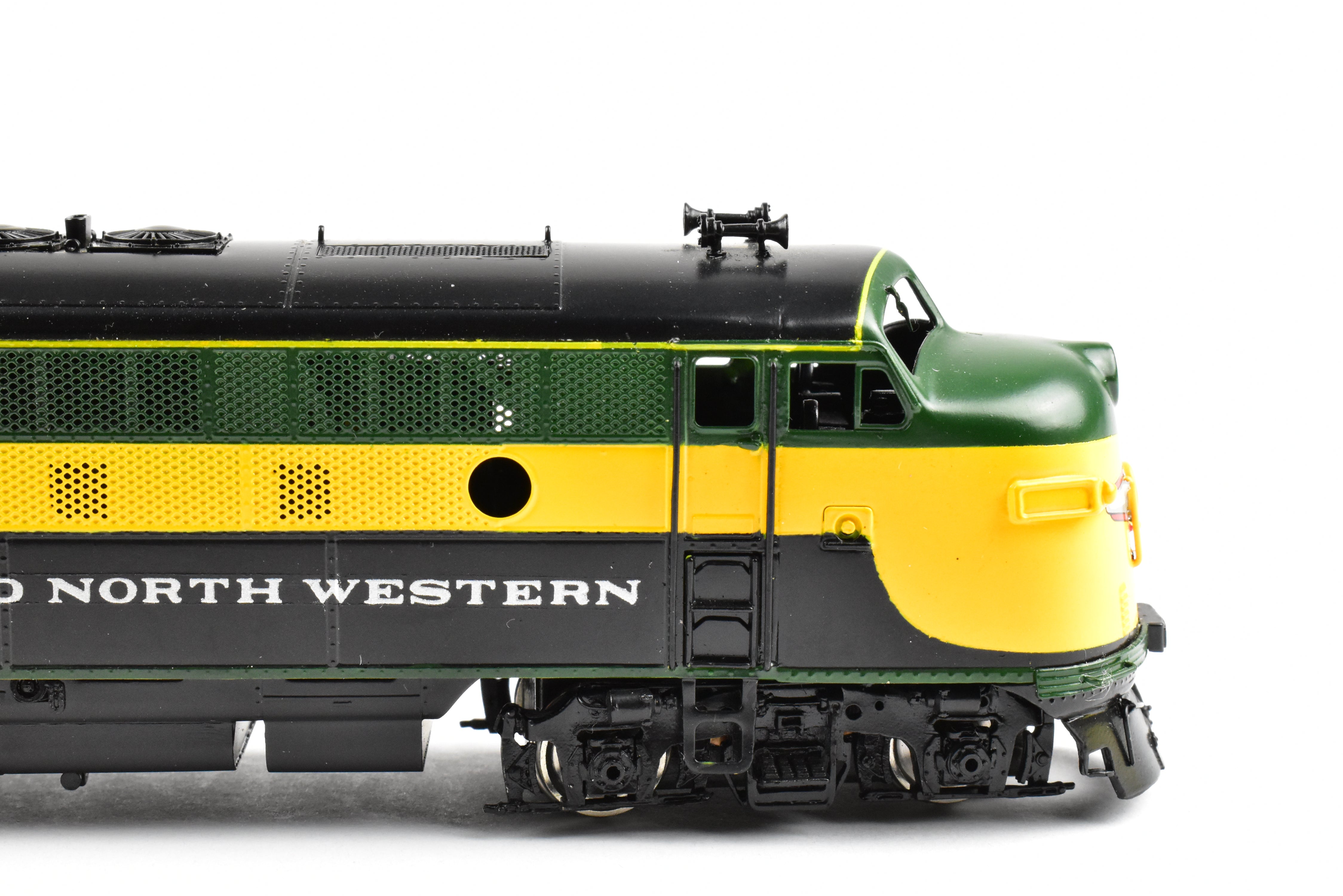 HO Scale Brass Model Train - Chicago and Northwestern EMD F3A/F3A PH II 1500 HP 2-Unit Set in C&NW's Freight Scheme (Oriental Limited)