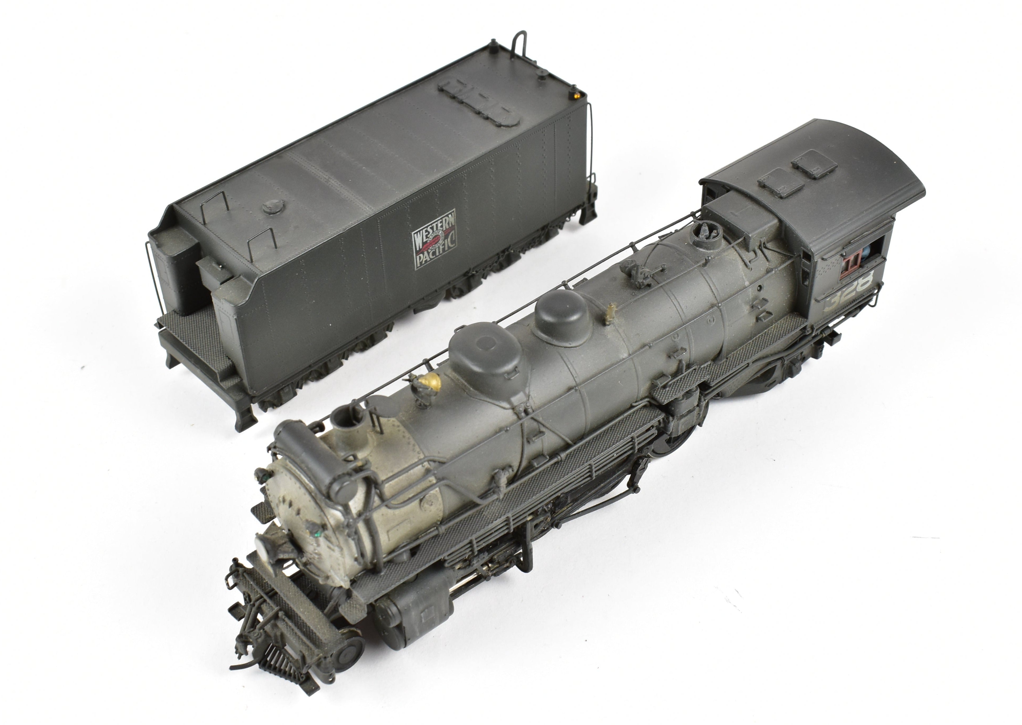 HO Scale Brass Pacific Fast Mail (PFM) - United Western Pacific MK - 60 2 - 8 - 2 Mikado Locomotive Model, Custom Painted and Weathered for Collectors