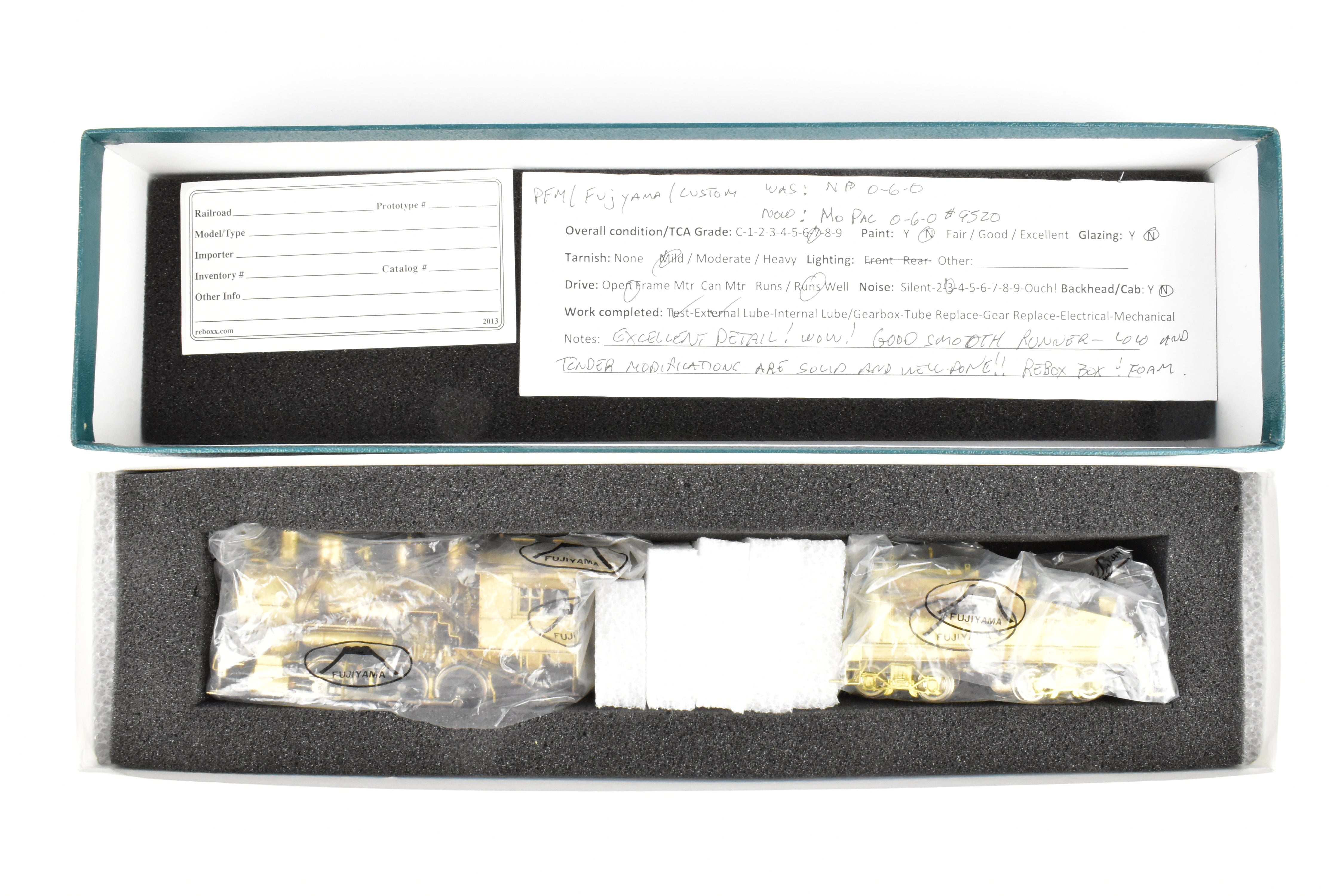 Custom HO Scale Brass Missouri Pacific 0-6-0 No. 9520 Locomotive Model Scratch Built by Joe G. Collias - One of a Kind!
