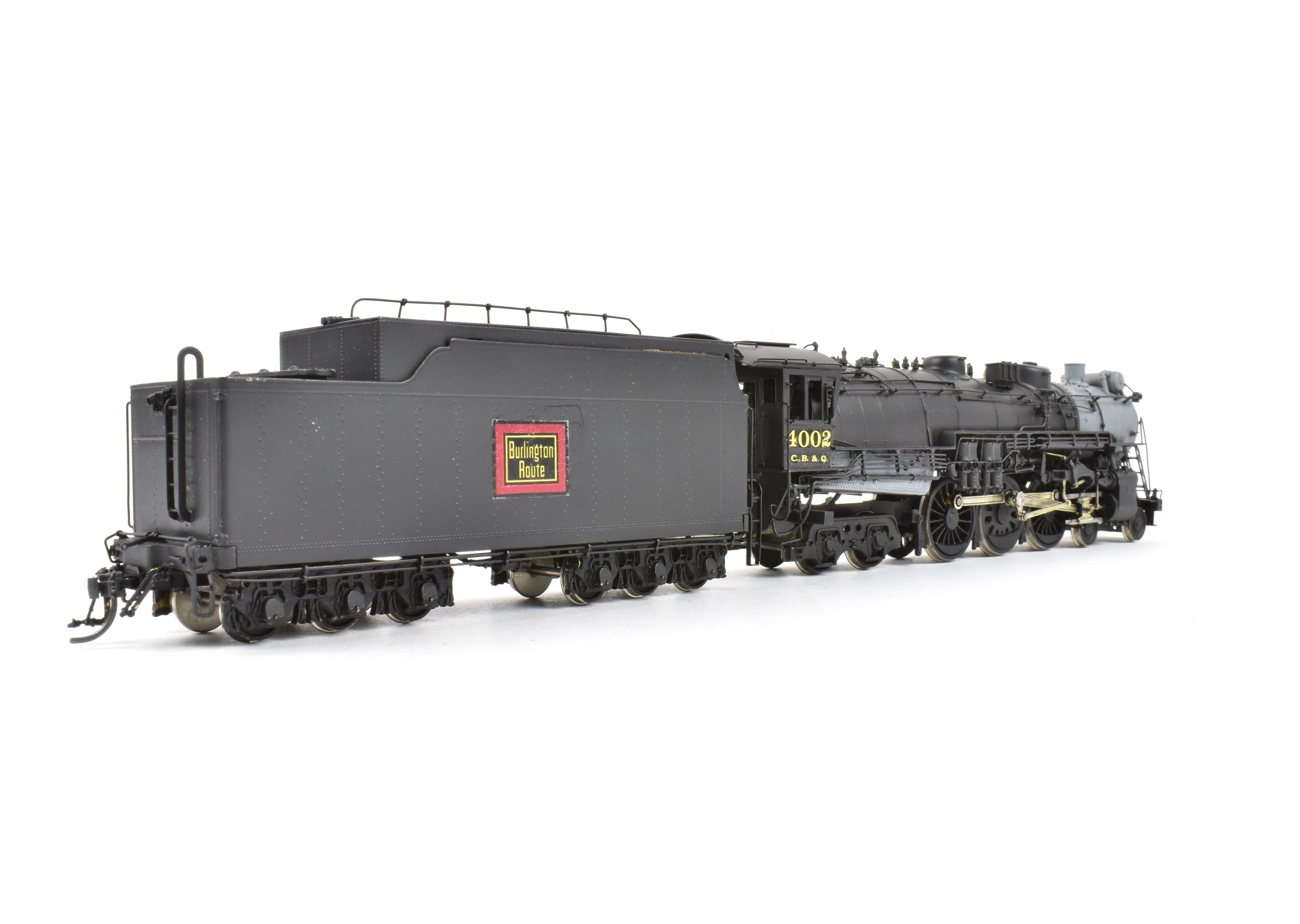 High - Quality HO Scale Brass Model Train - Sunset Models CB&Q - Burlington Route S - 4 4 - 6 - 4 Hudson Custom Painted Locomotive #4002