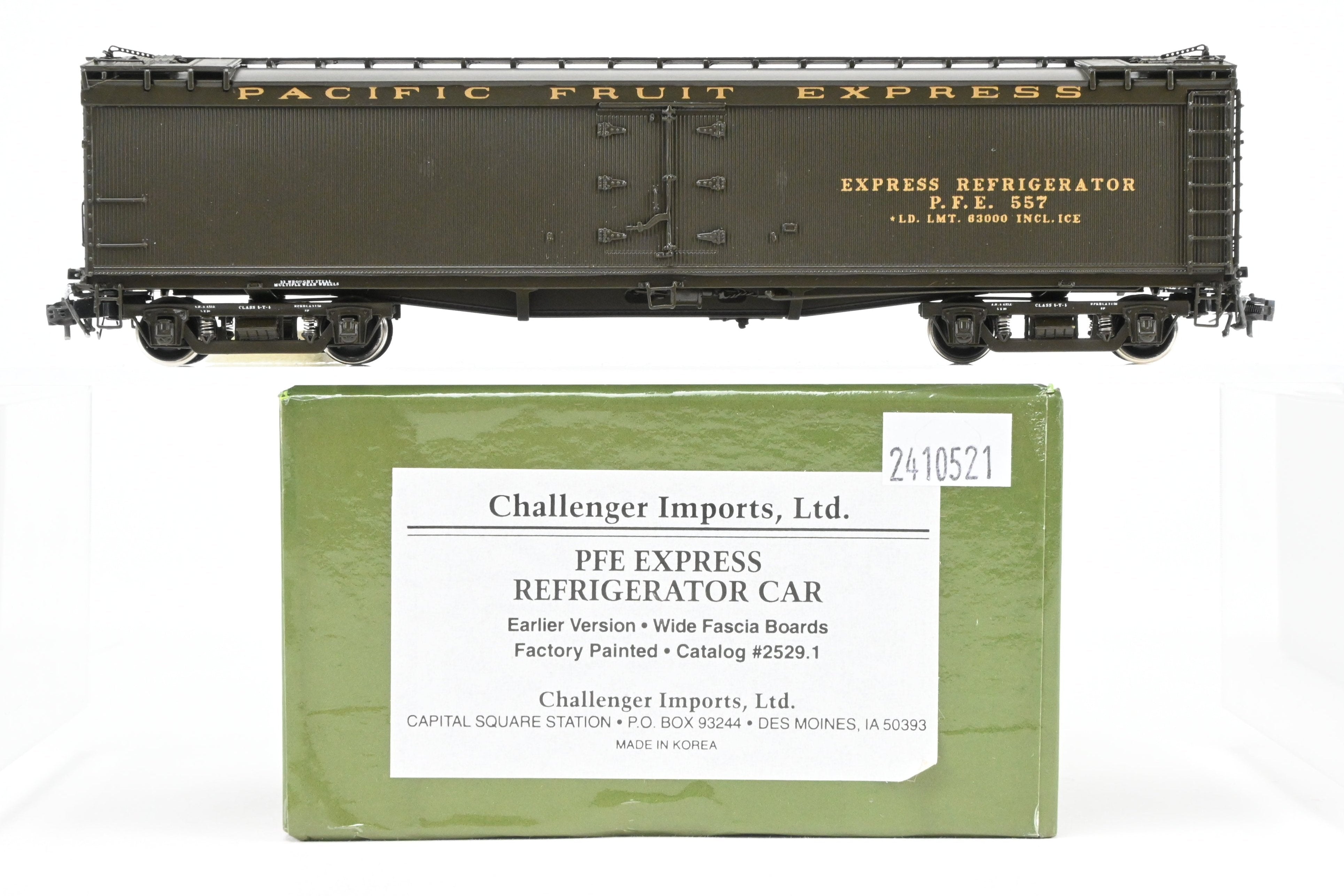 HO Brass Challenger Imports PFE Pacific Fruit Express Early Refrigerator Car FP #557