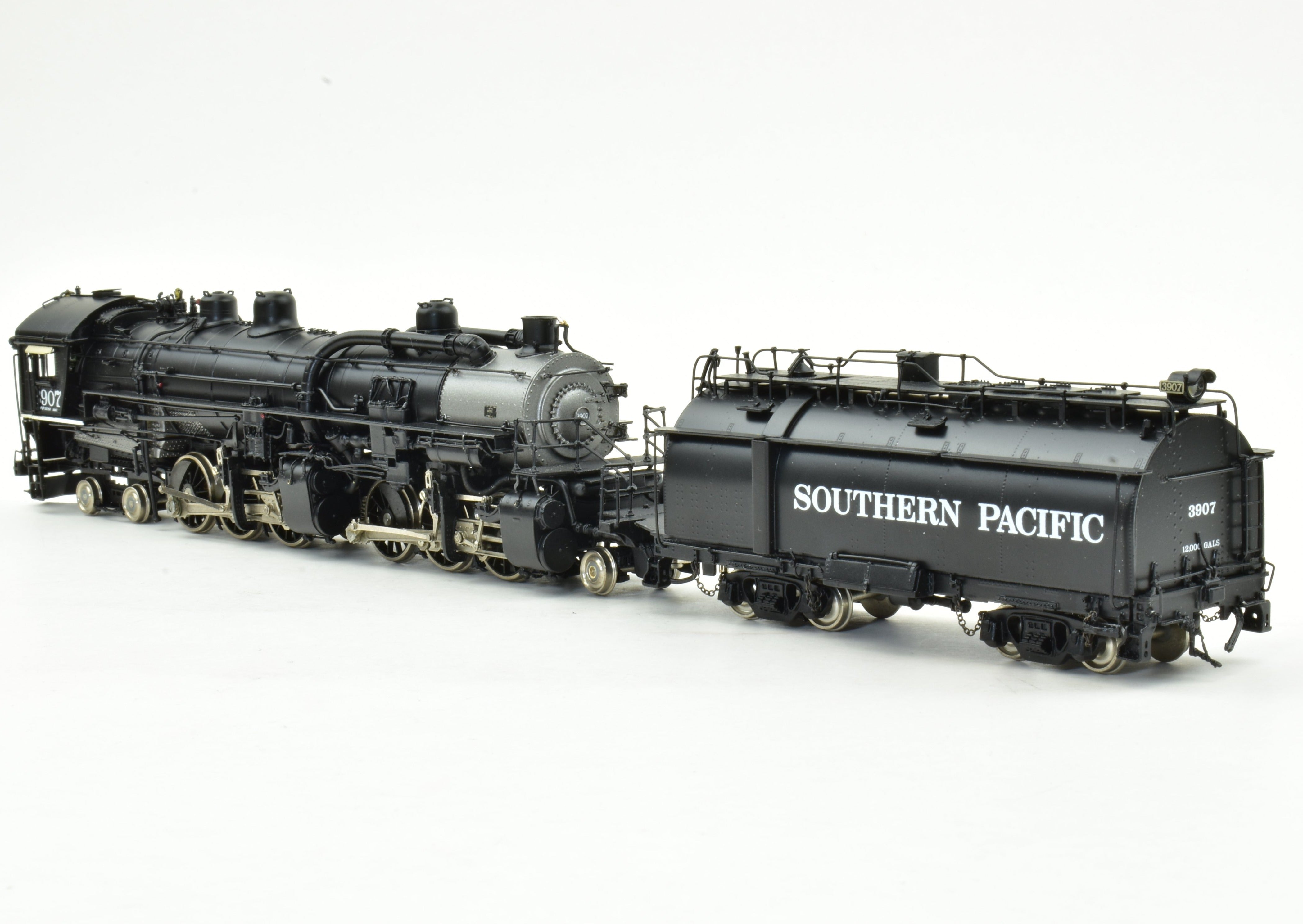 HO Scale Brass Key Imports Southern Pacific AM - 2 4 - 6 - 6 - 2 Cab Forward #3907 Post - War Model