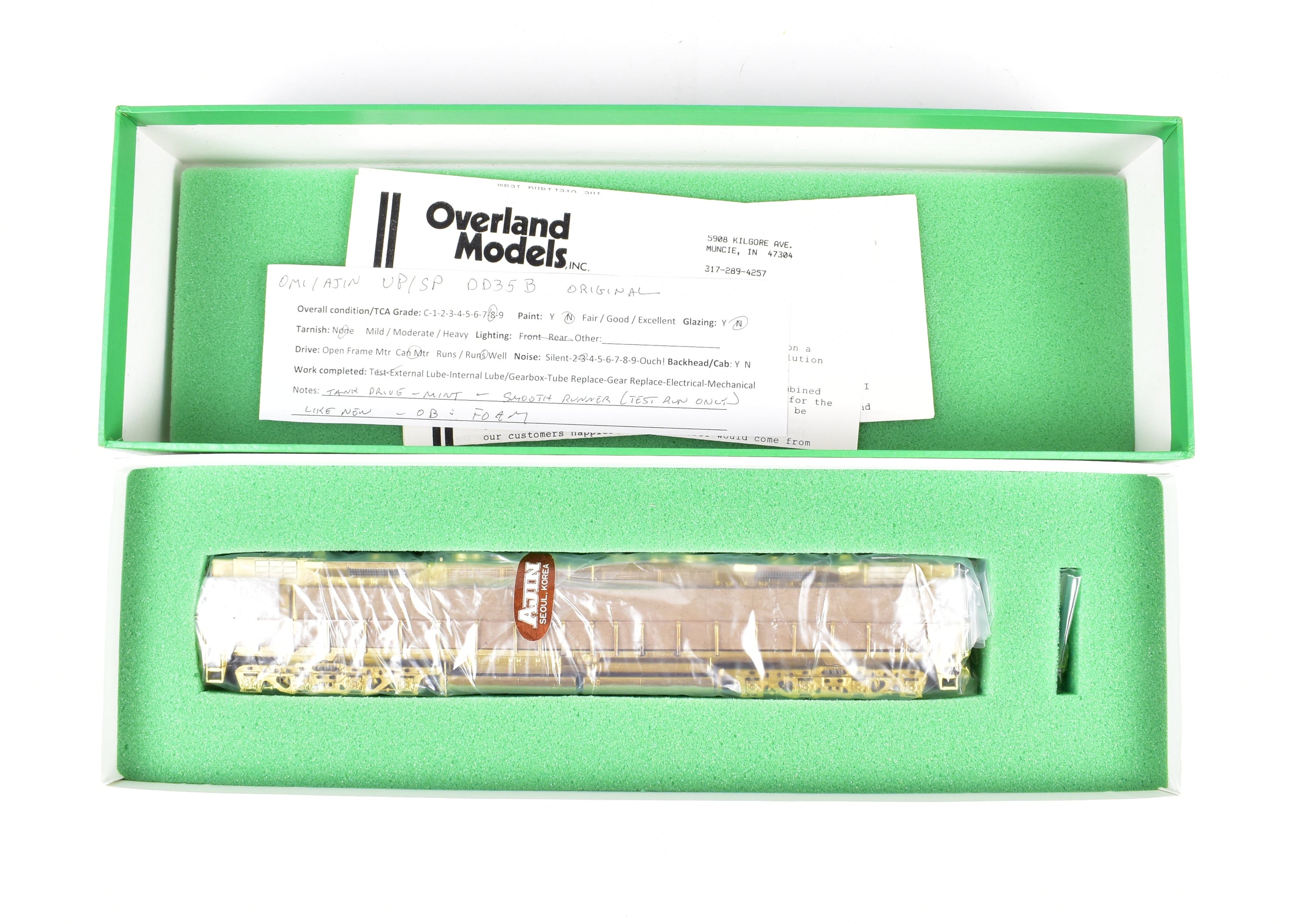 HO Scale Brass EMD DD - 35B Locomotive Model by Overland Models, Inc. (Original Version) for Southern Pacific and Union Pacific Railroads