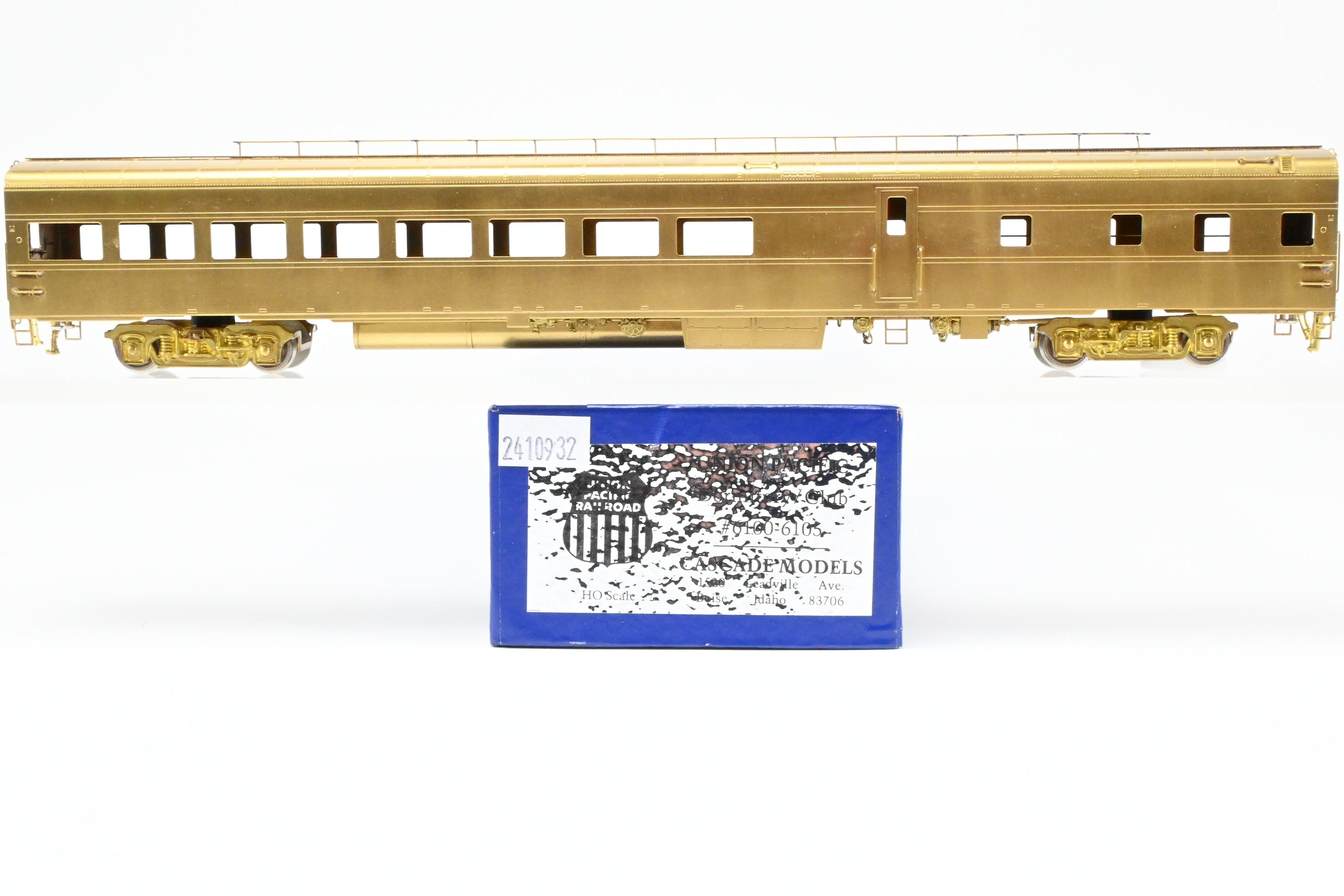 HO Scale Brass Cascade Models Union Pacific (UP) ACF 6100 Series Dormitory - Club Cars Ranging from Nos. 6100 to 6105