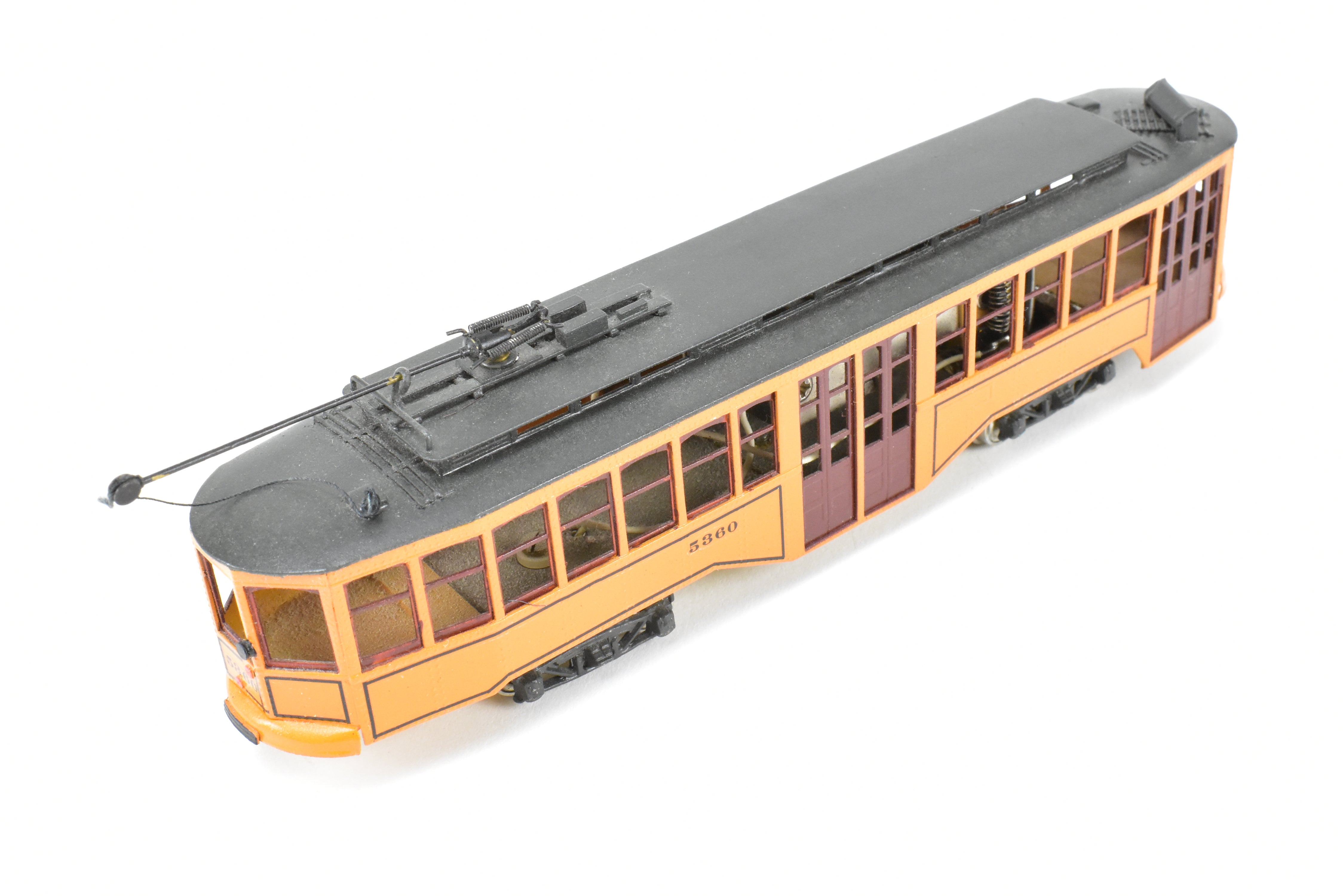HO Scale Brass Model Fairfield Traction Models Pittsburgh Railway Co. Jones Single - Ended Trolley Car, Version CP #5360