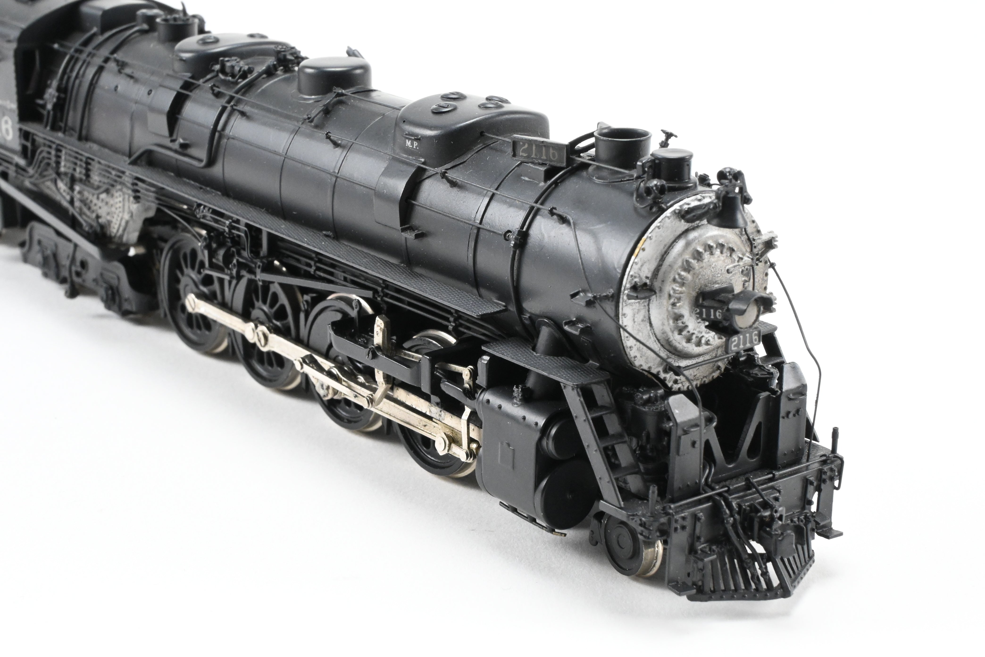 HO Scale Custom-Built Brass Model Train: Missouri Pacific 2100 Series 4-8-4 Locomotive, Custom Painted as No. 2116, One-of-a-Kind Creation by Joe G. Collias
