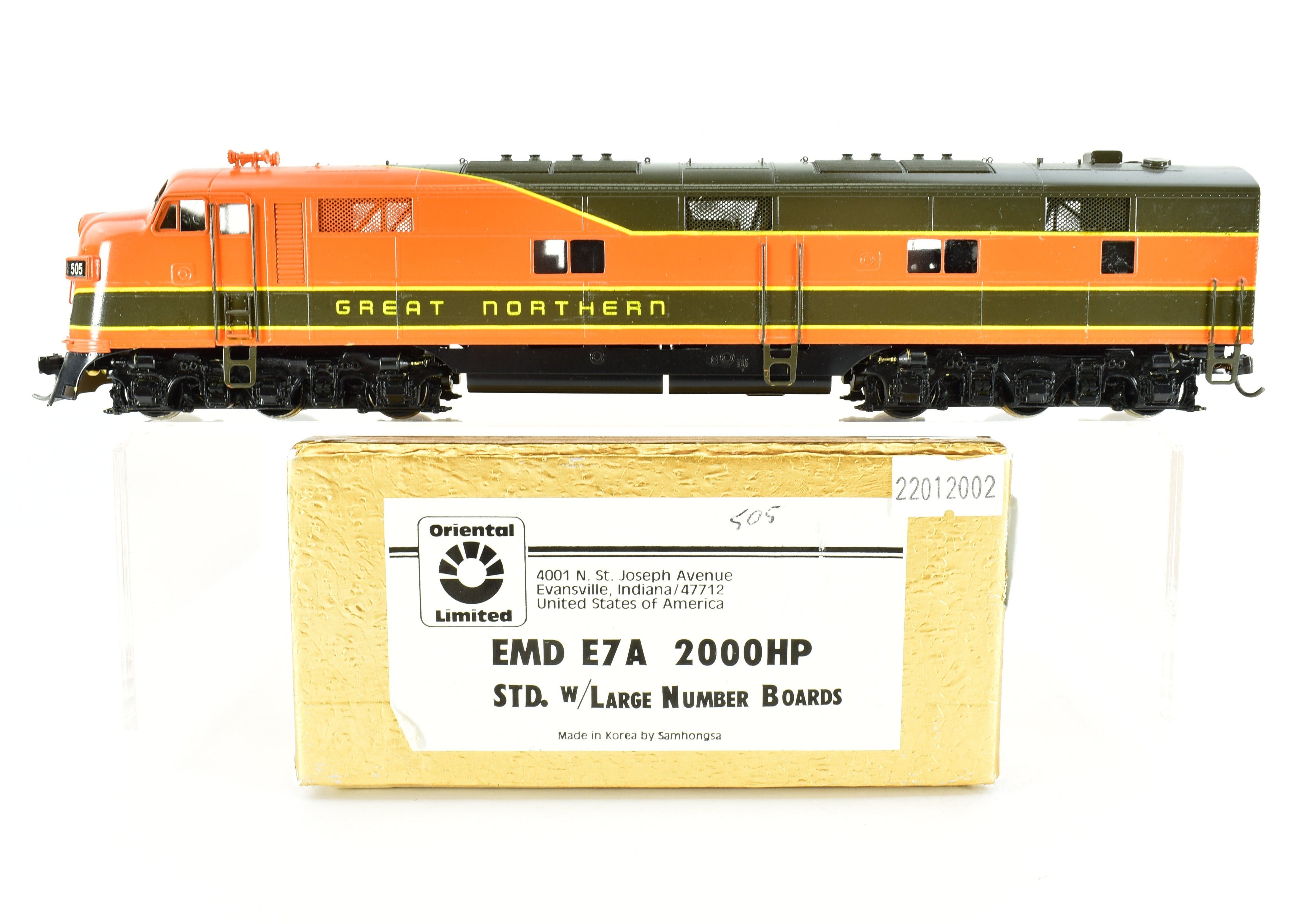 HO Scale Brass Oriental Limited Model Train - Great Northern EMD E7A 2000 HP Standard CP with High - Quality Features