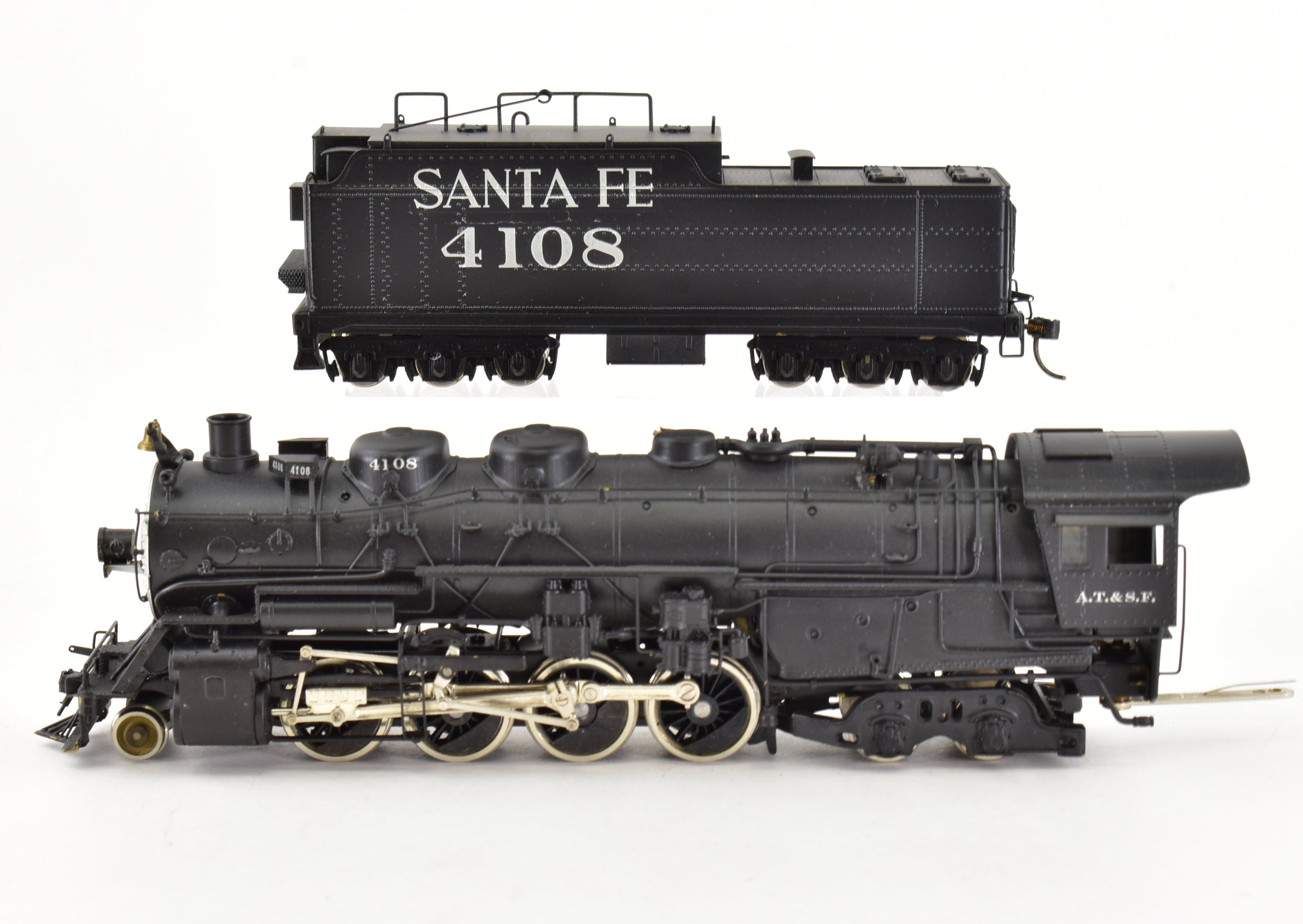 High - Quality HO Scale Brass PFM - United ATSF Santa Fe 2 - 8 - 4 Berkshire Custom - Painted Model Train