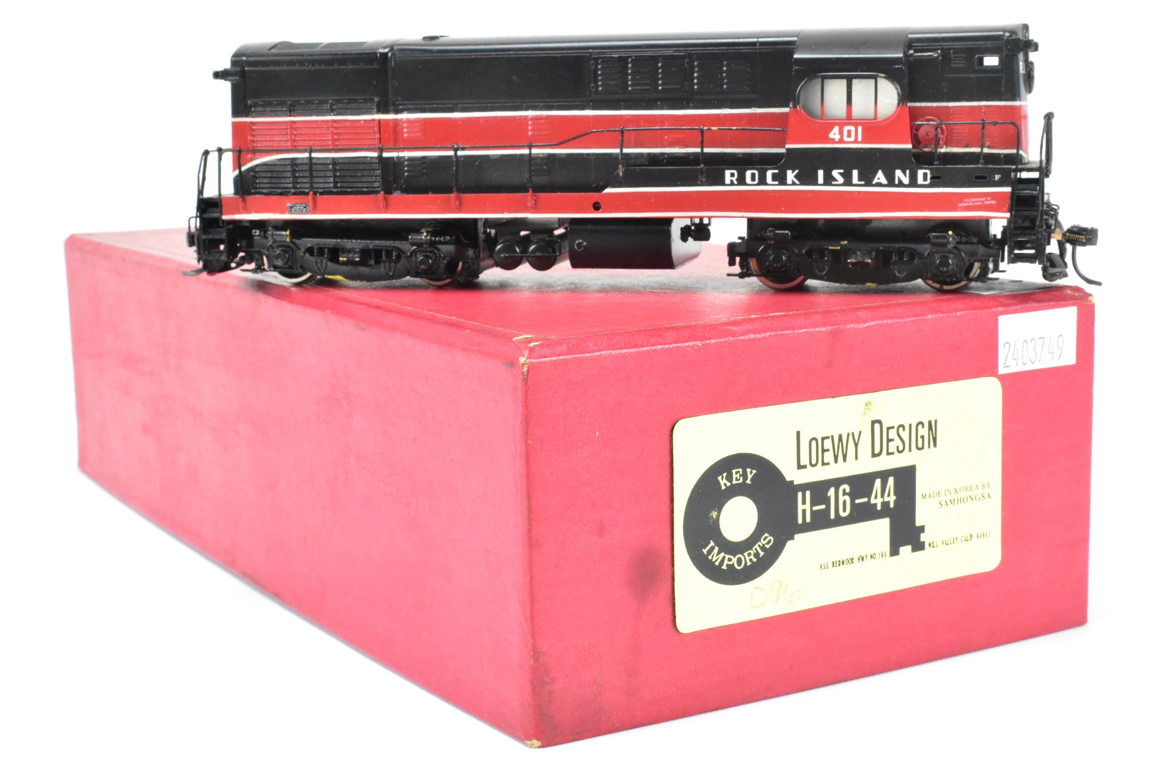 HO Brass Key Imports CRI&P - Rock Island H-16-44 Loewy Design CP 401 with New NWSL Gears