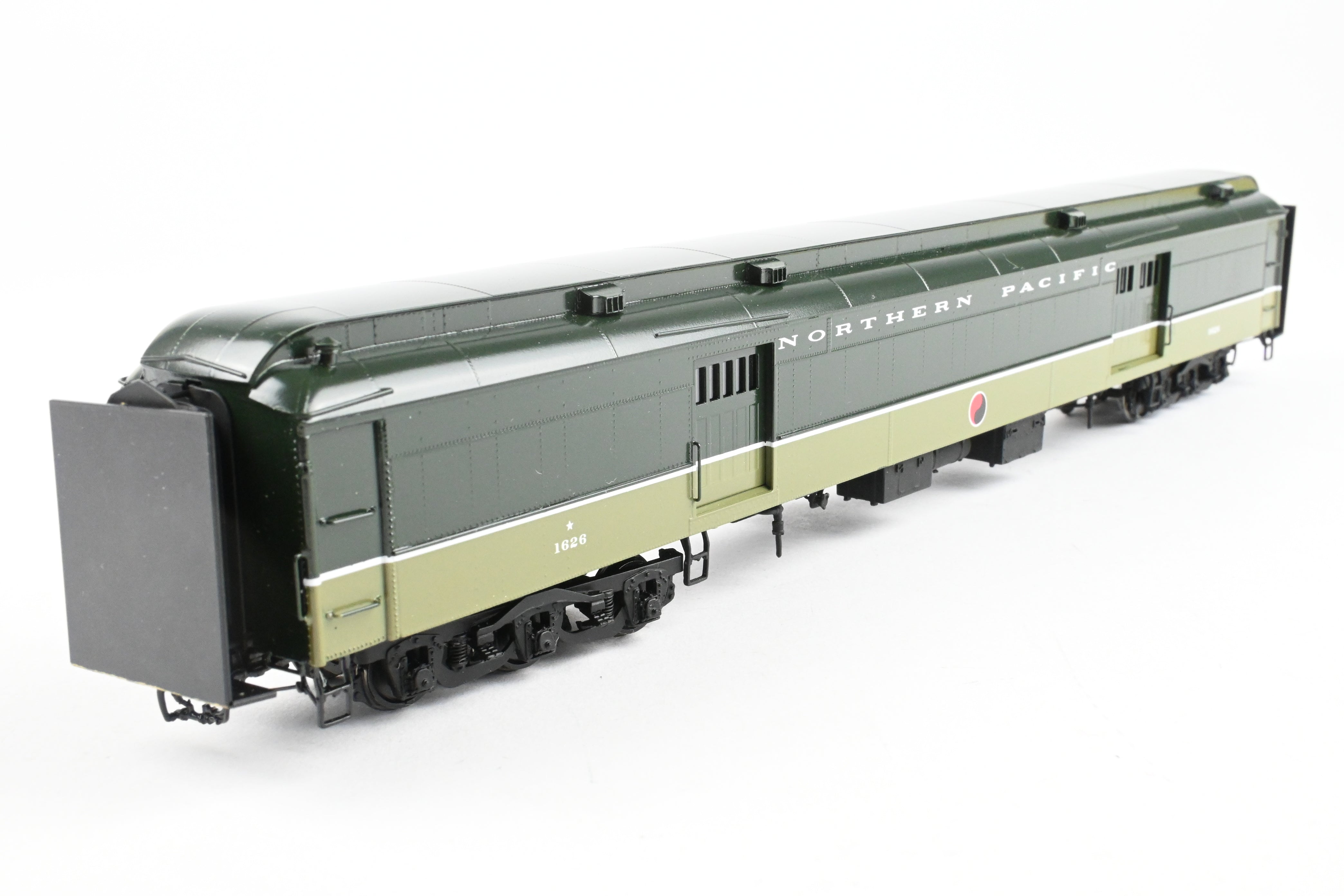 HO Scale Brass Model Train Baggage Car by W&R Enterprises - Northern Pacific Baggage Car Featuring Wood Doors, FP Loewy Design, No. 1626