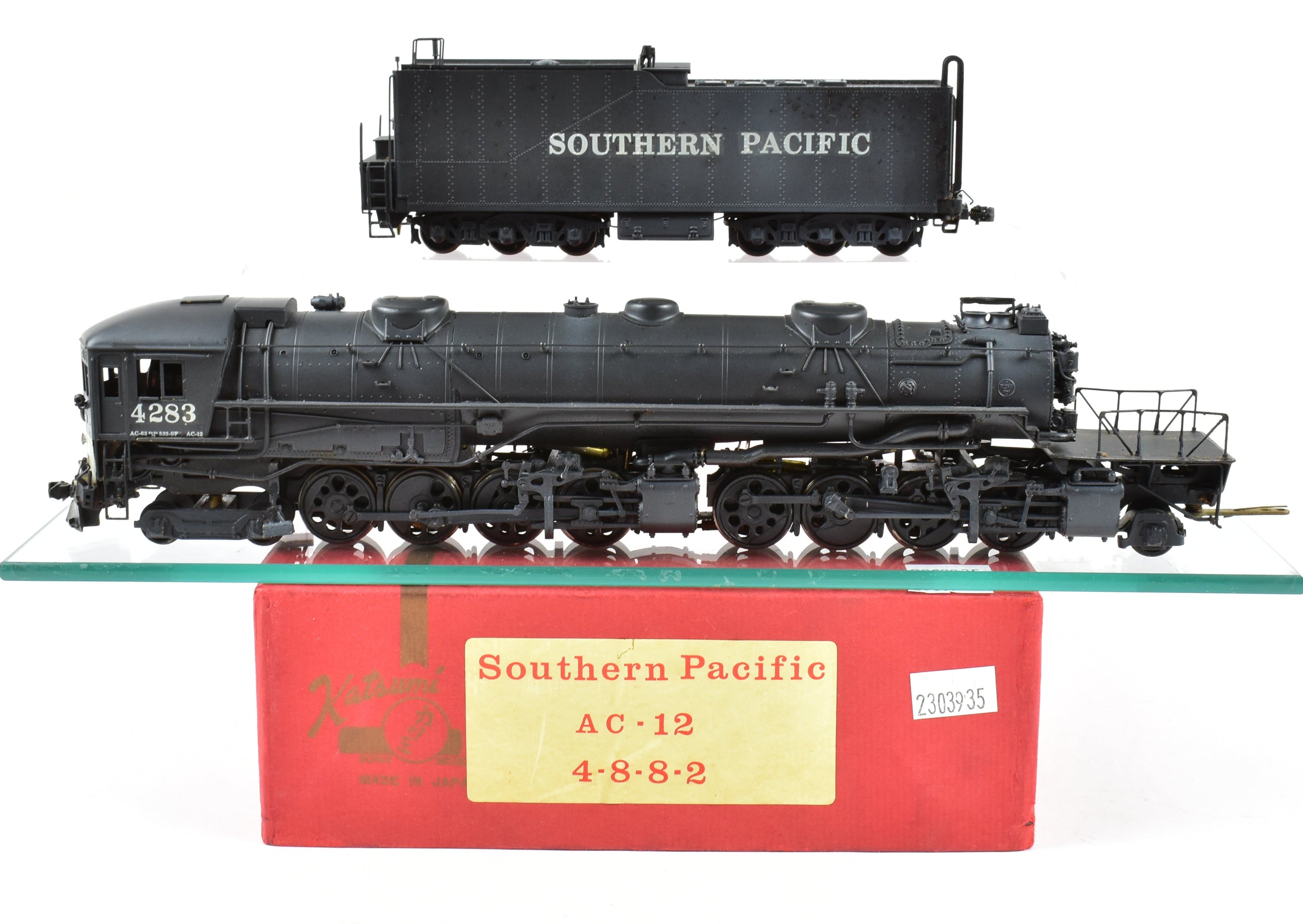 HO Scale Brass Balboa Southern Pacific AC - 12 4 - 8 - 8 - 2 Cab Forward #4283 Weathered Model