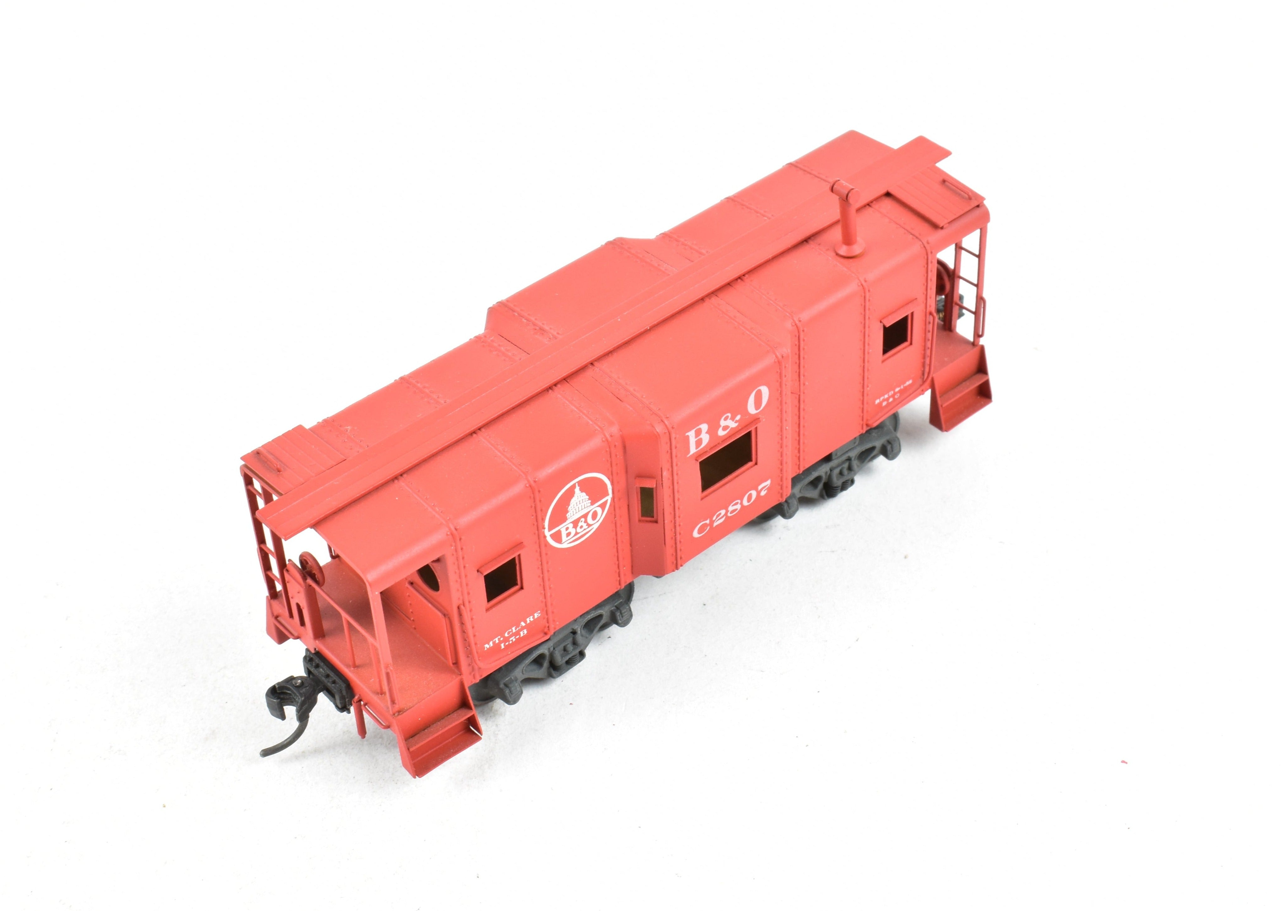 HO Brass Custom Painted B&O I-5B Bay Window Caboose, No Box