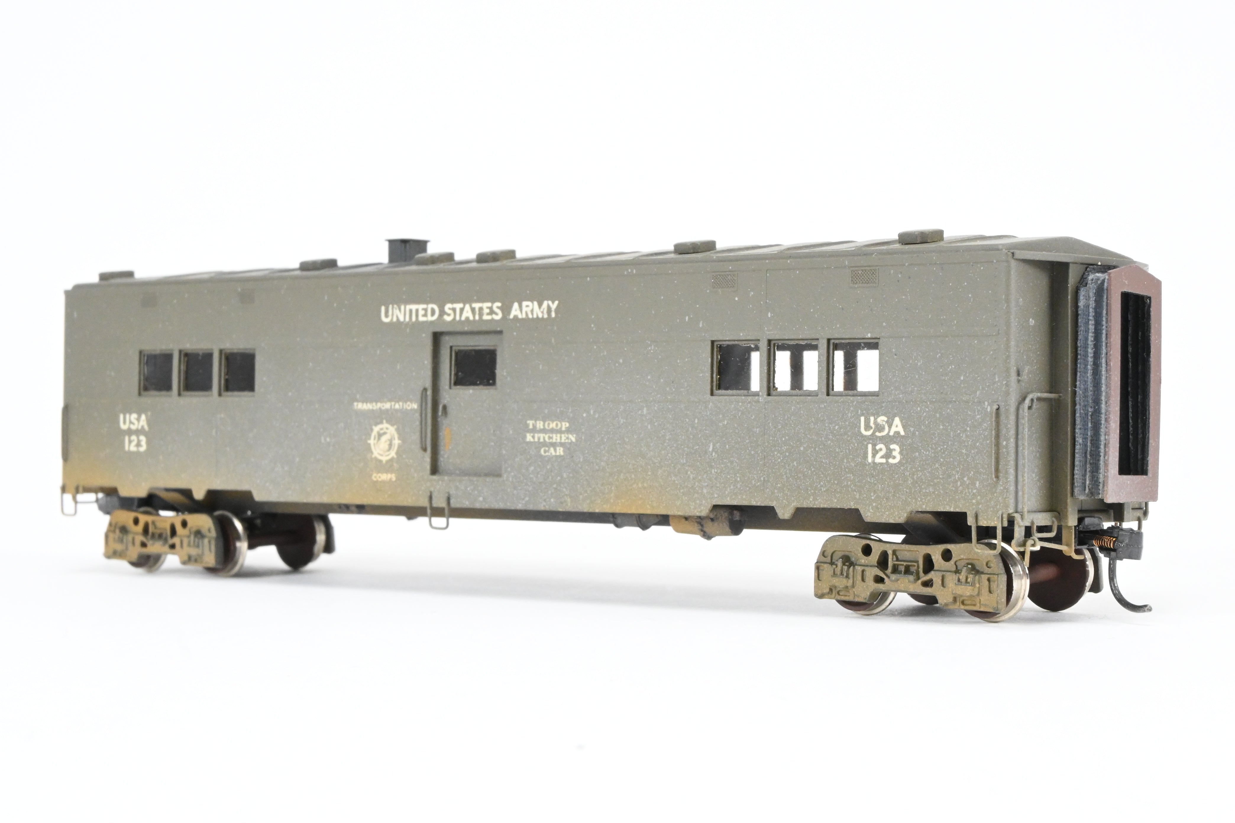 HO Scale Brass Hallmark Pullman Troop Sleeper Custom-Painted for US Army