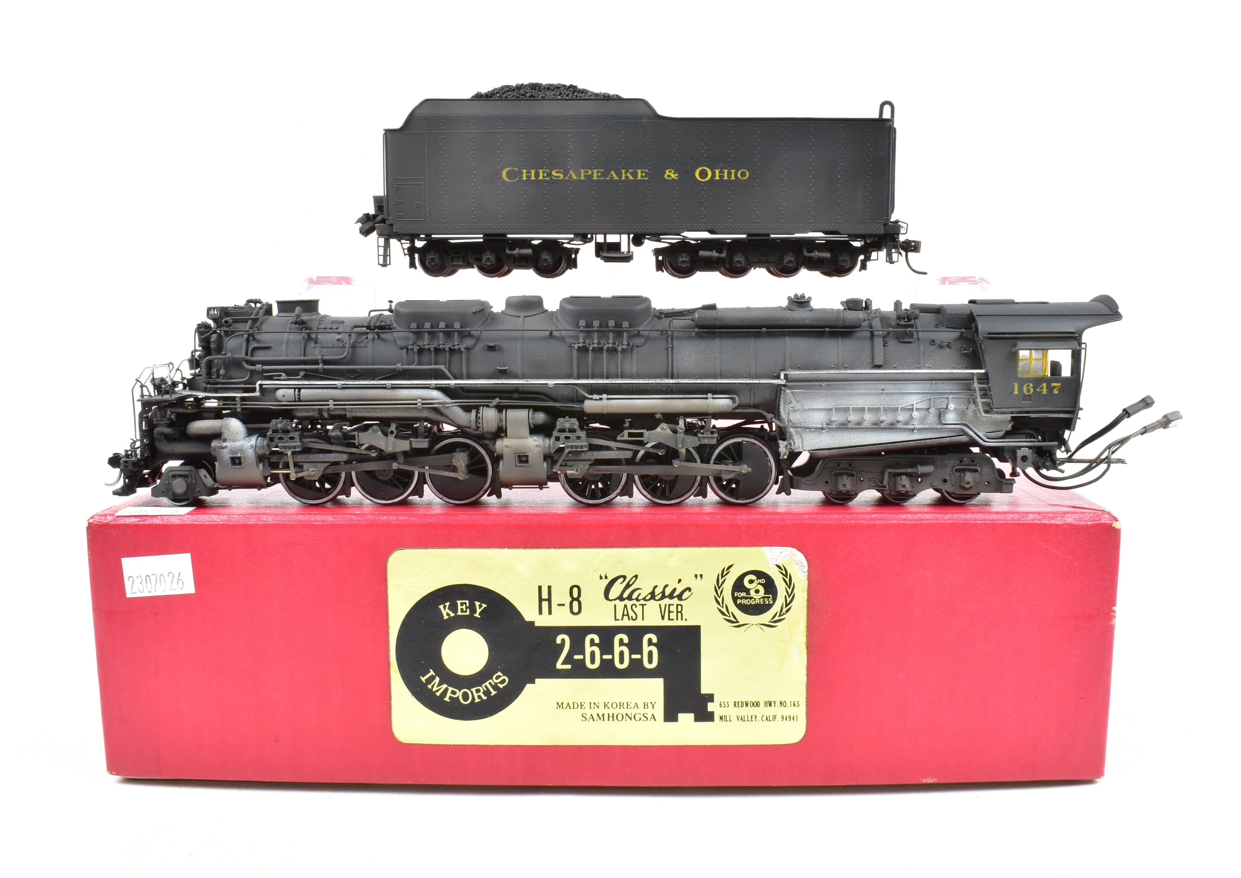 HO Brass Key Imports C&O Chesapeake & Ohio 2-6-6-6 Allegheny #1647 DCC Sound Model