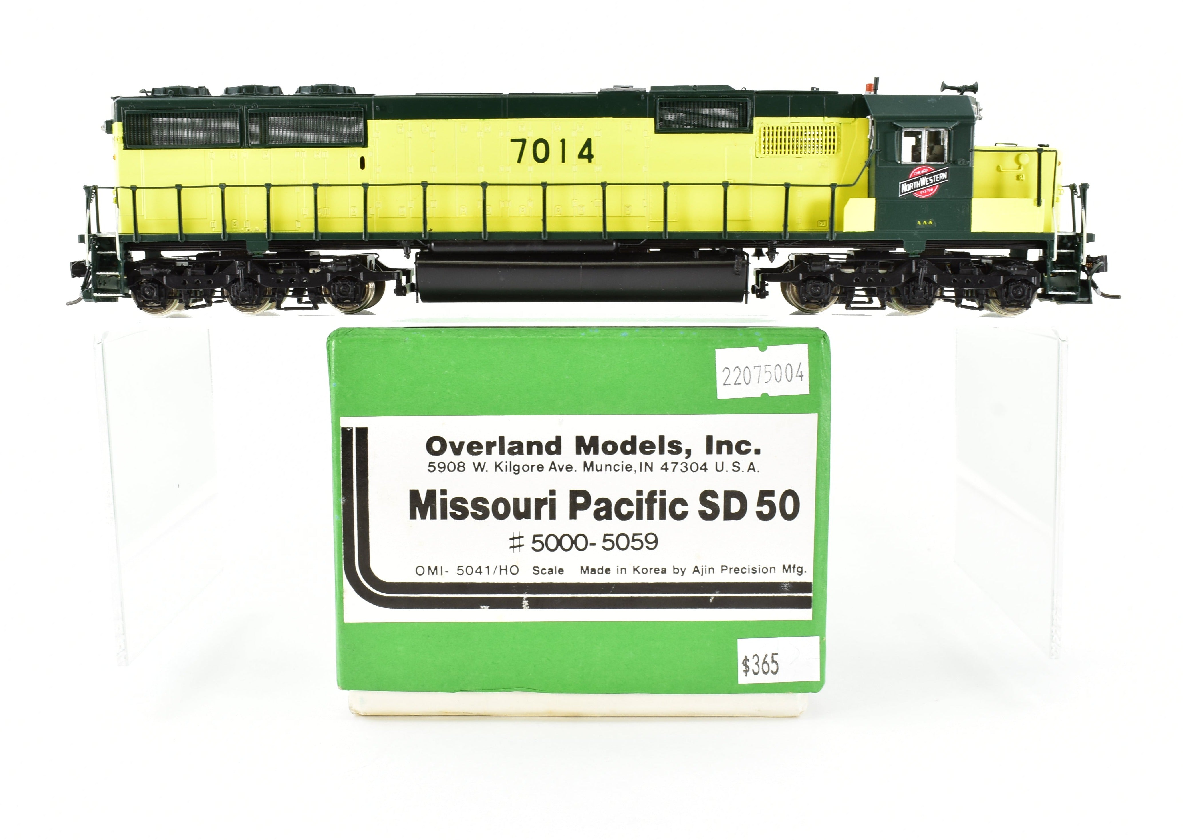 HO Scale Brass Locomotive Model by OMI - Overland Models, Inc., Missouri Pacific EMD SD50 Pro - Painted in Chicago & North Western Livery, Road Number 7014