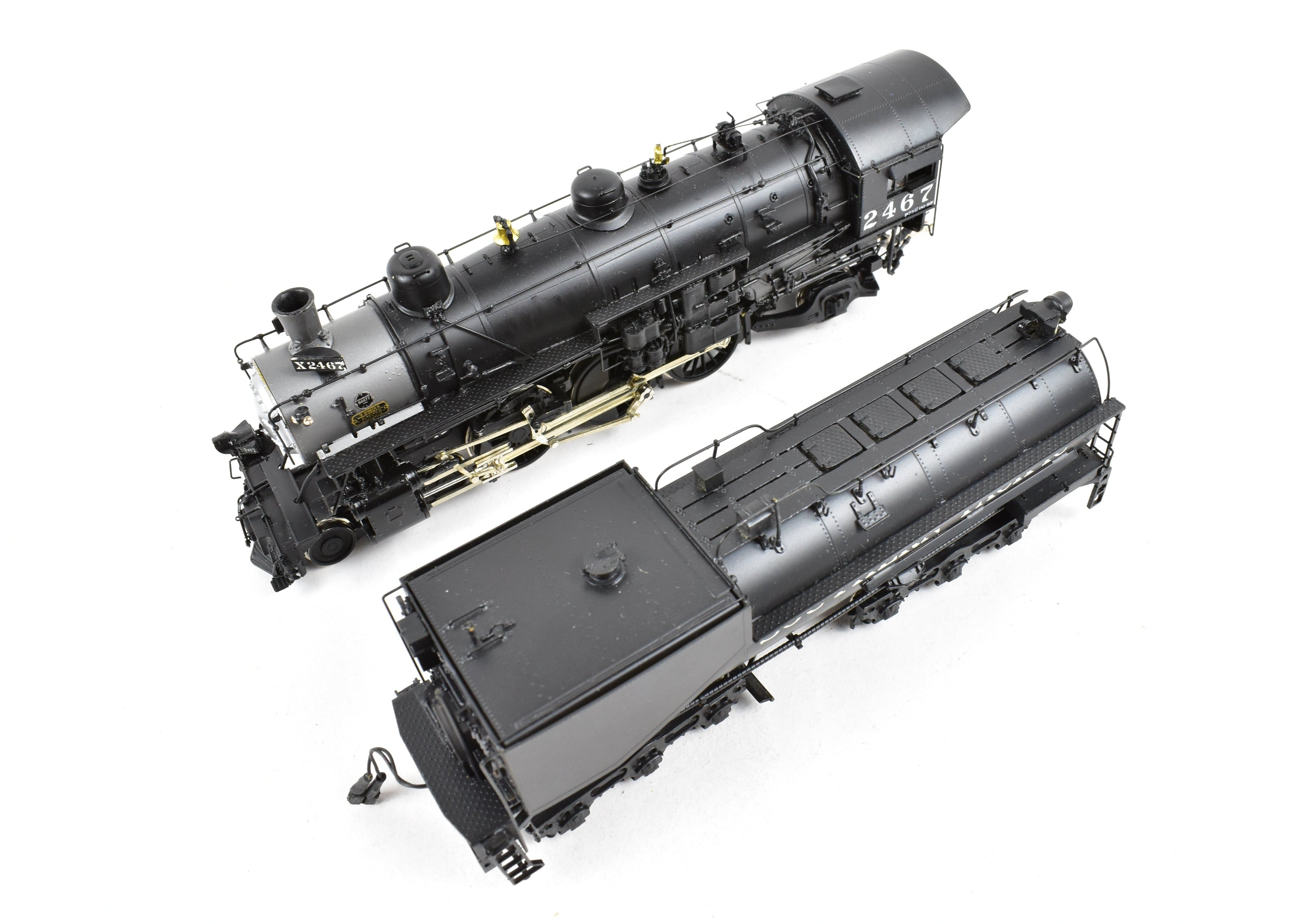 HO Scale Brass Precision Model Train by Precision Scale Co. - Southern Pacific Class P - 8 4 - 6 - 2 Steam Locomotive Custom Painted with Number 2467