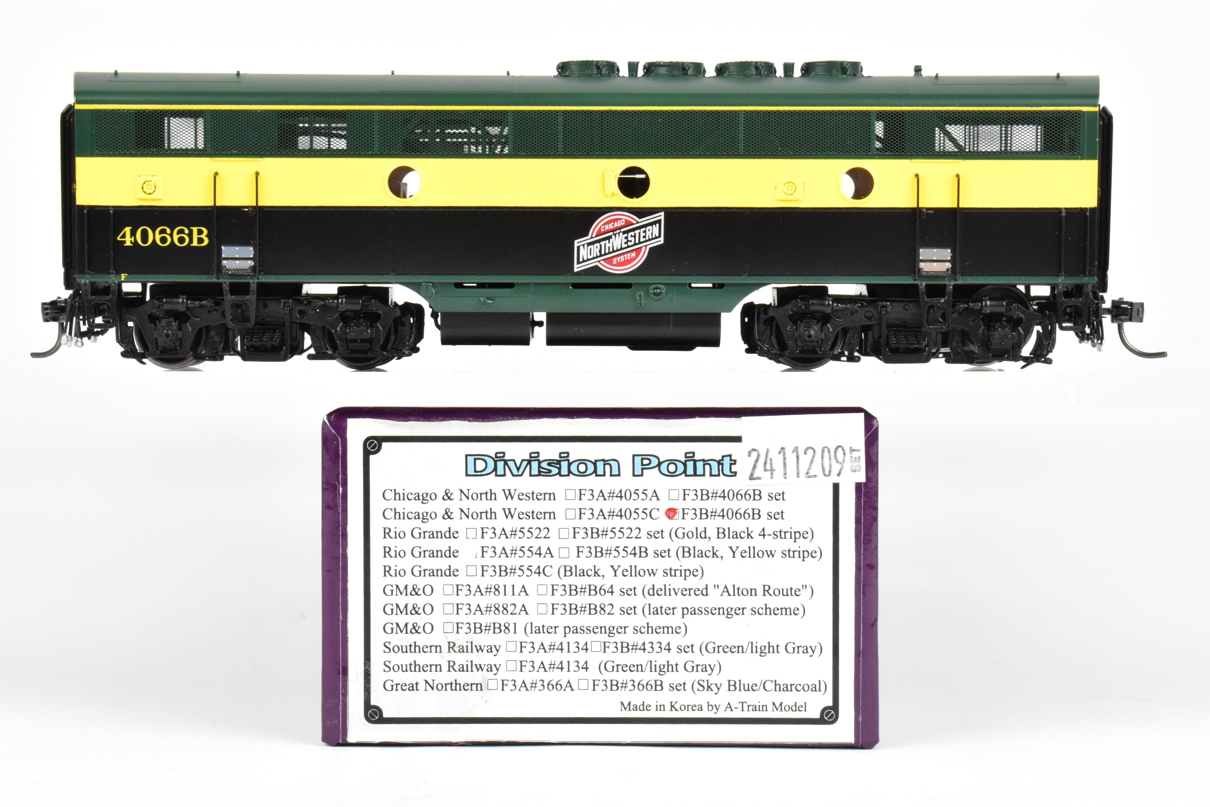 HO Scale Brass EMD F3B No. 4066B by Division Point, Factory Painted