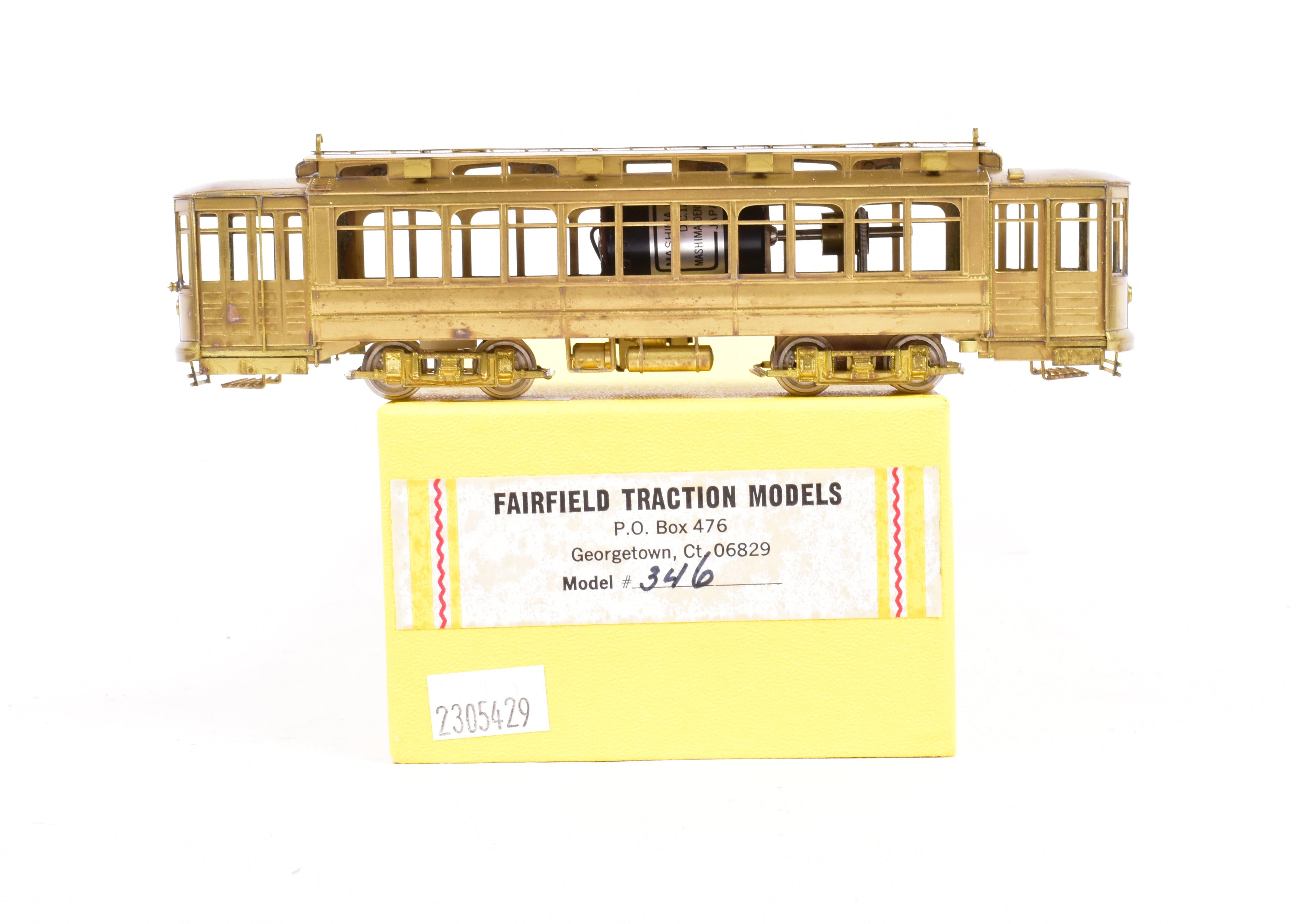 HO Scale Brass Fairfield CSL - Chicago Surface Lines 346 City Big Brill Model