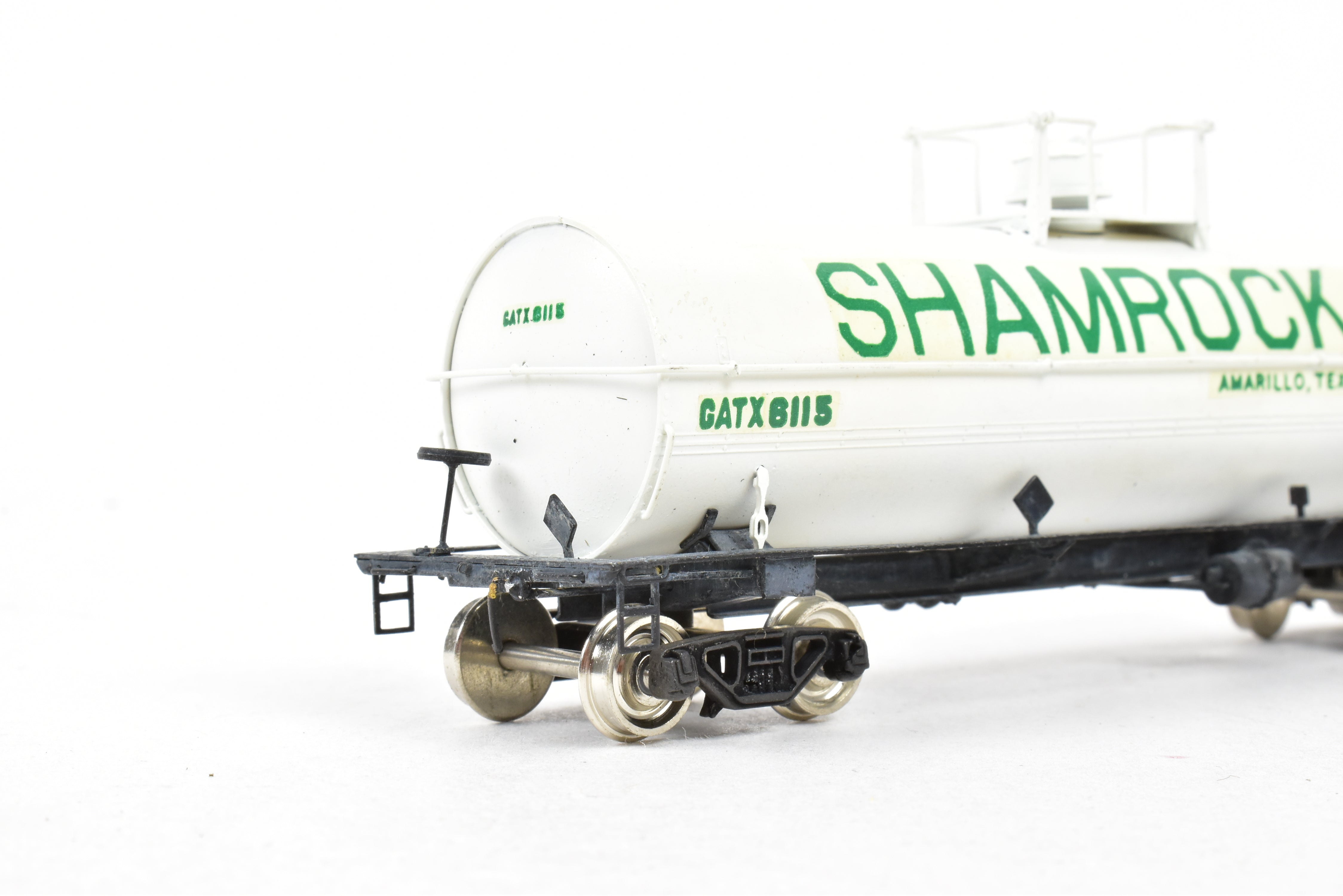 HO Scale Brass Precision Scale Co. 11,141 Gallon White Shamrock Painted Tank Car