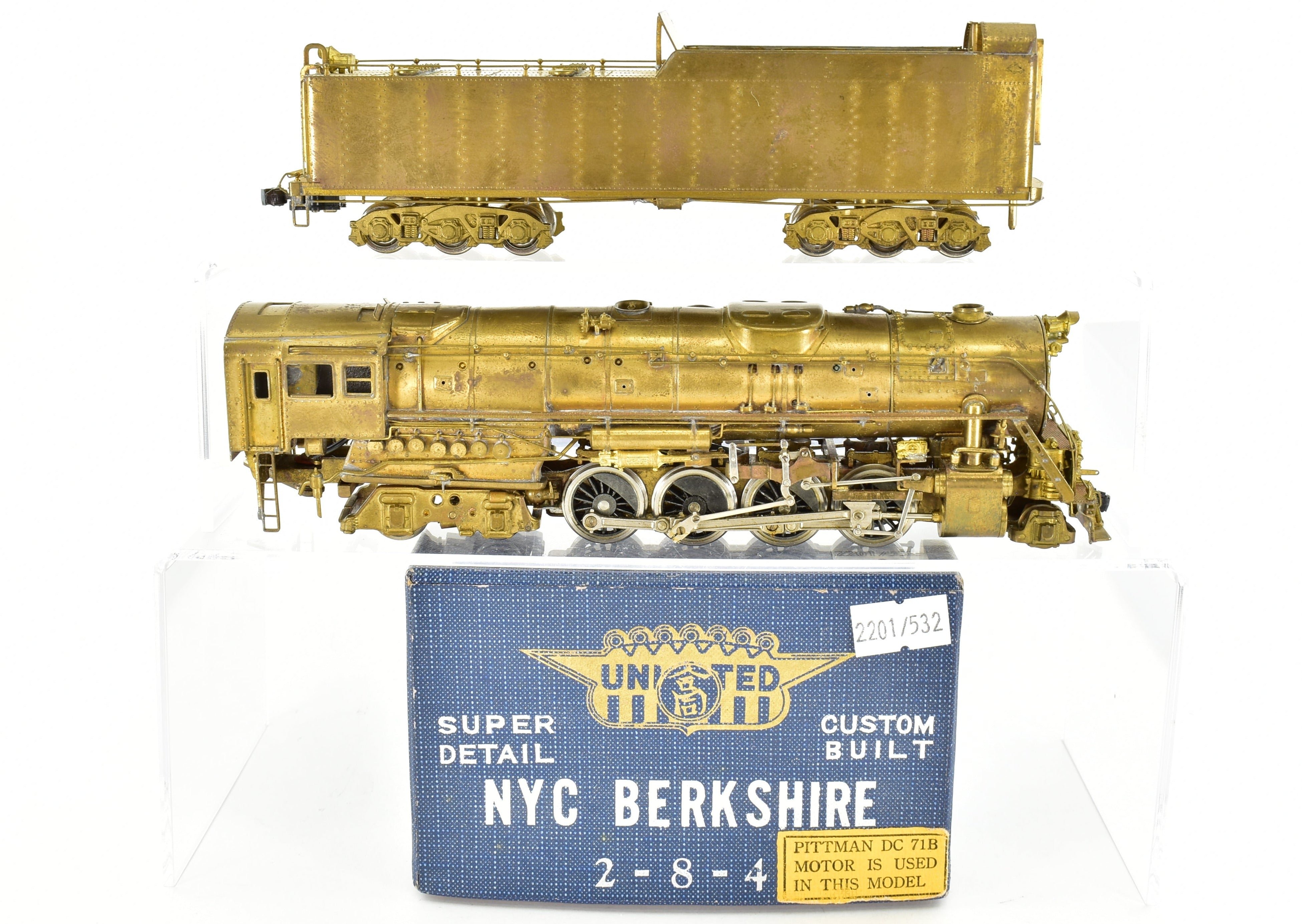 HO Brass PFM - United NYC 1960 Run A2a 2-8-4 Berkshire Crown Model
