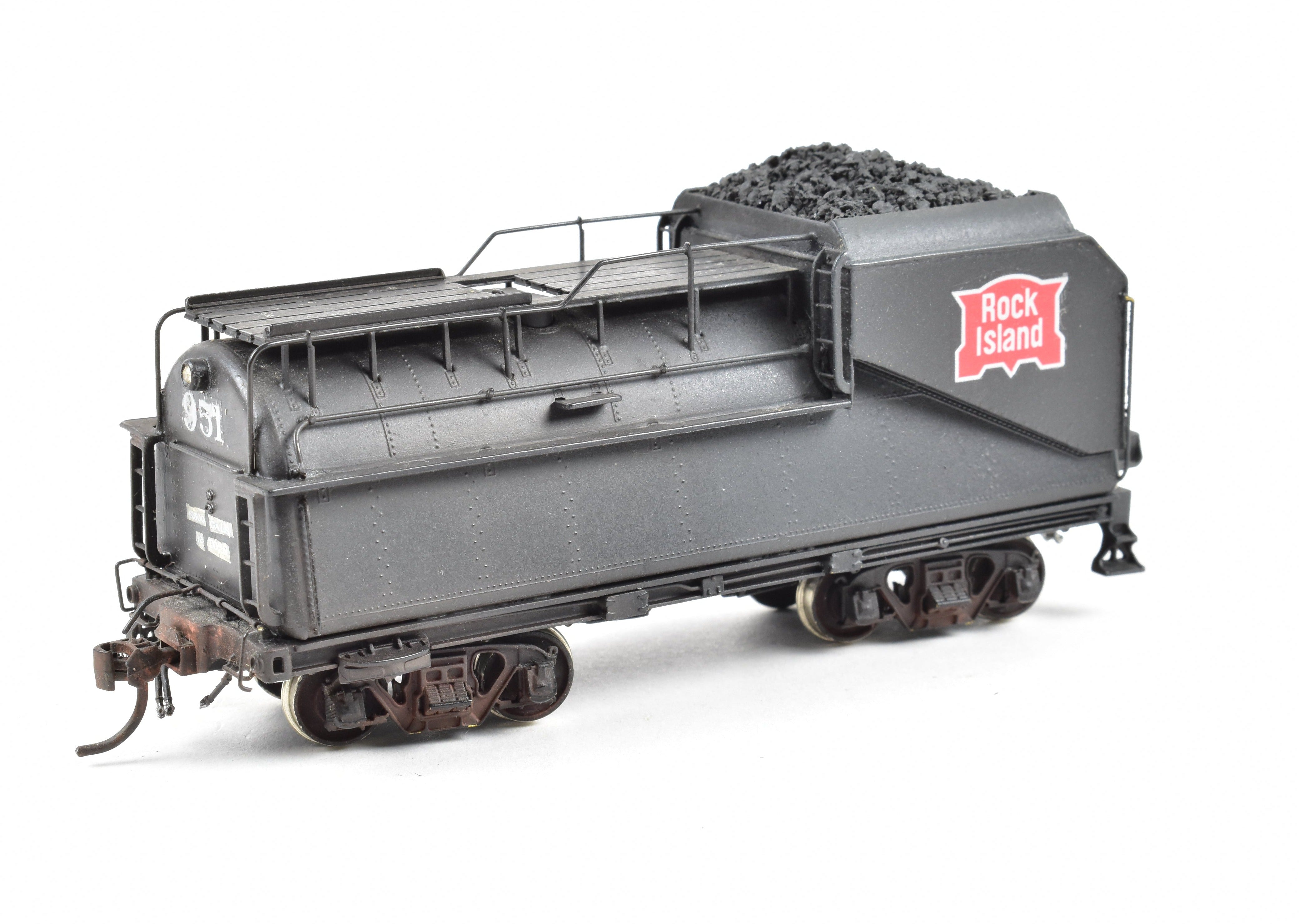 HO Scale Brass Model Train - Overland Models CRI&P Rock Island P-42 4-6-2 Pacific Steam Locomotive CP #951 Weathered with Authentic Detailing