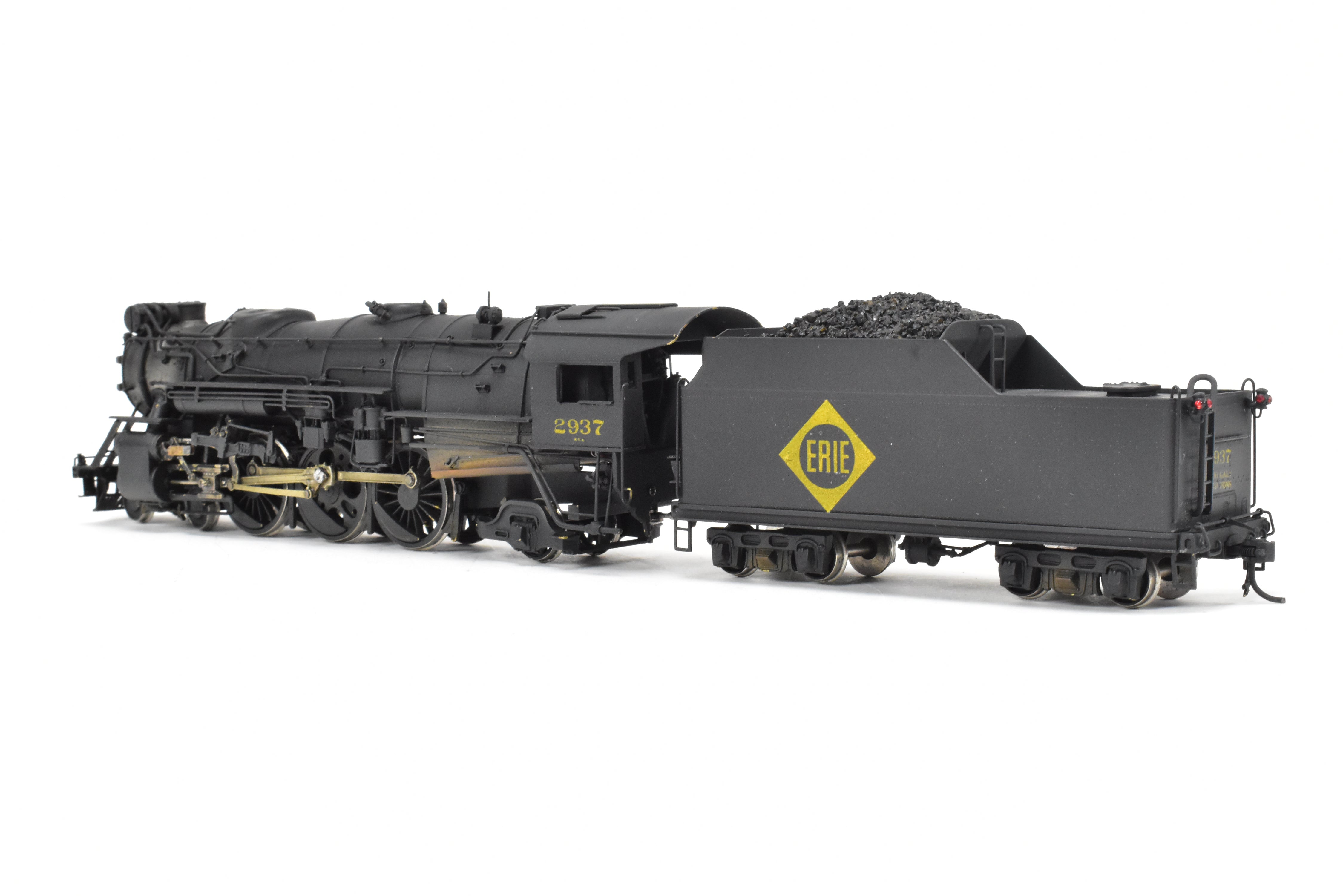1941 Era HO Brass Key Imports Erie Railroad K - 5a 4 - 6 - 2 Pacific C/P #2937 Model