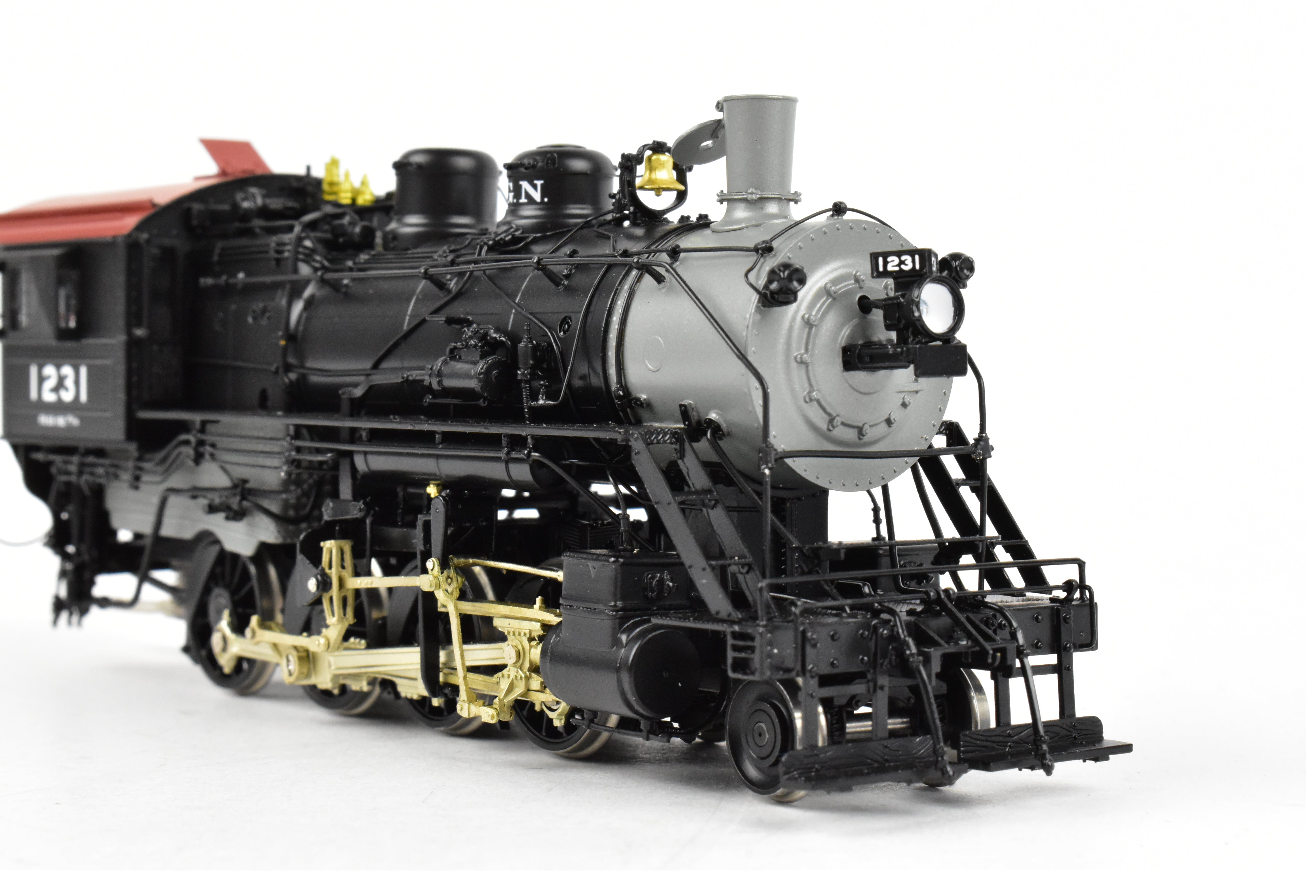 HO Brass GN - Great Northern F-8 2-8-0 FP Black Oil-Fired No. 1231 Model