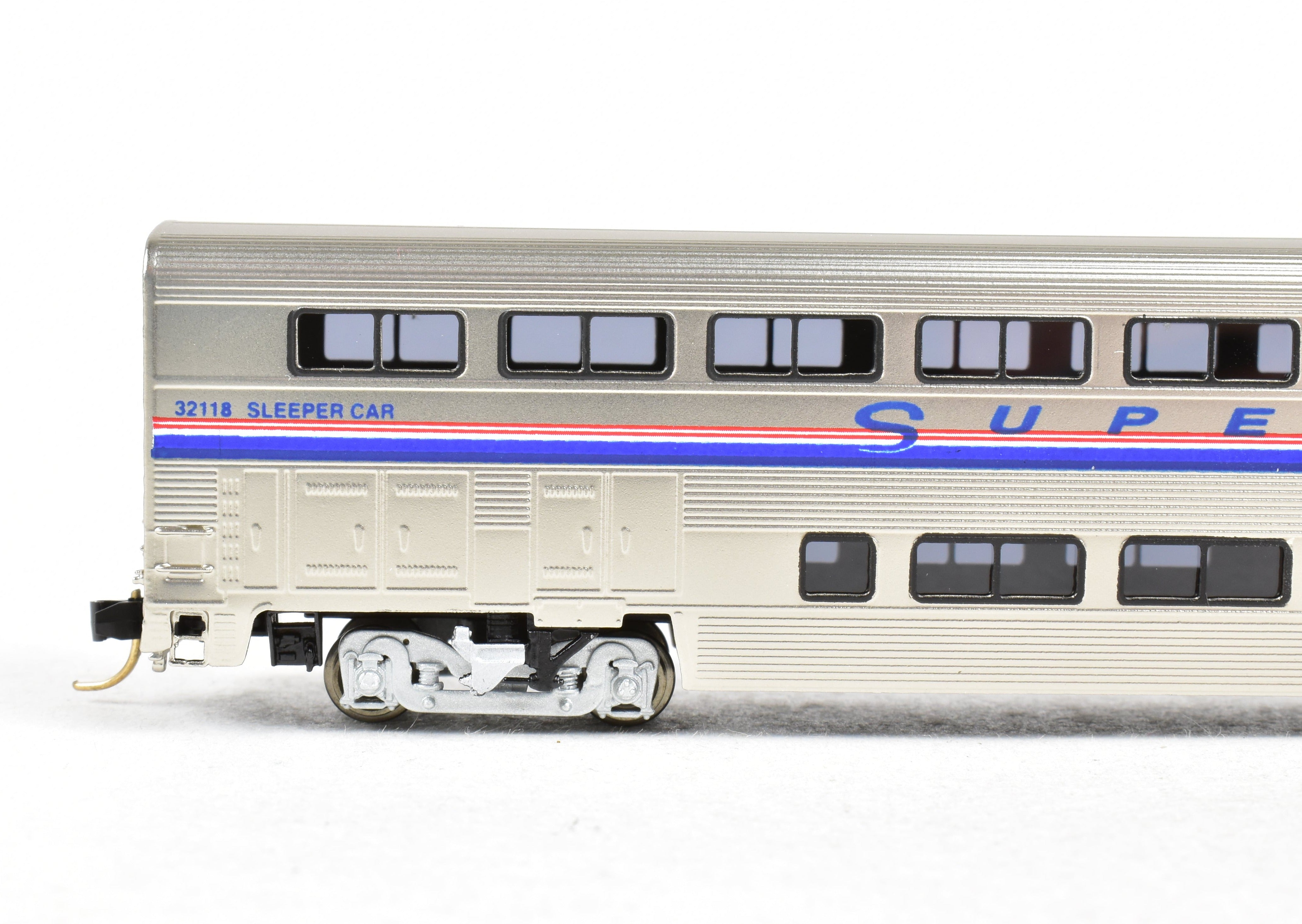 N Scale Brass Amtrak Superliner Sleeping Car Model FP No. 32118 by Overland Models, Inc. (OMI)