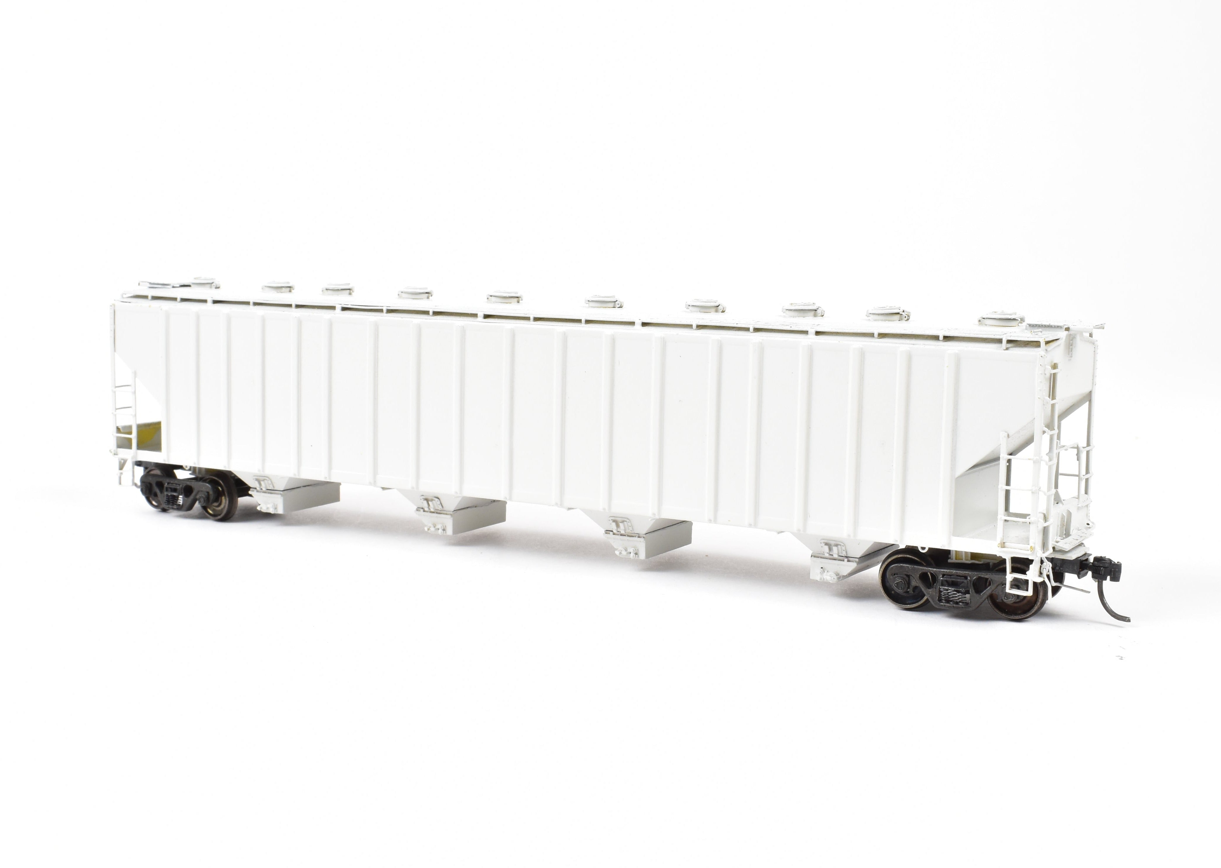 HO Scale Brass Pullman Covered Hopper Model by OMI - Overland Models, Inc. with 5820 Cubic Ft. and Partial Paint Finish for Various Roads