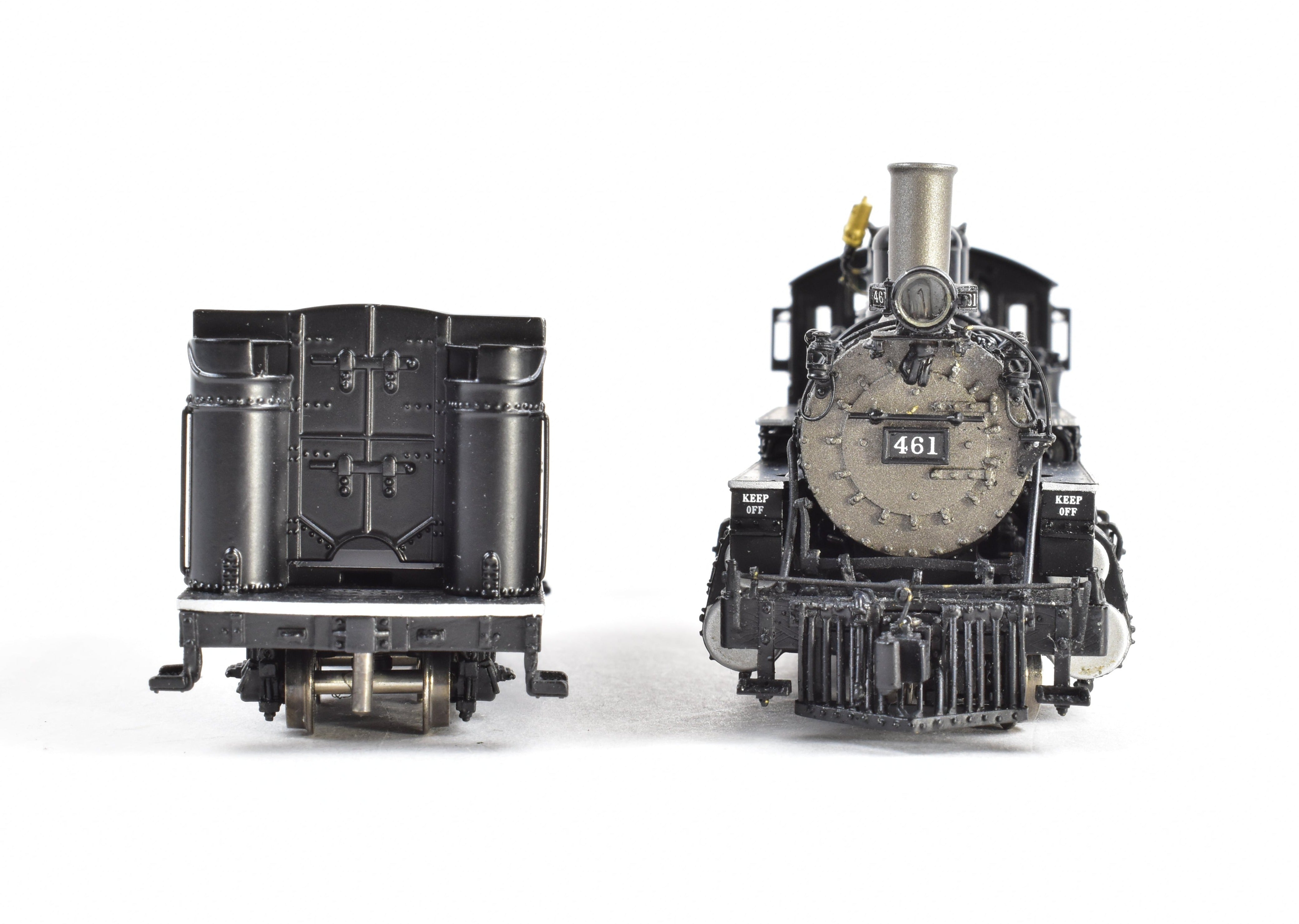 HOn3 Scale Brass Hybrid Model Train - Mountain Model Imports D&RGW (Denver & Rio Grande Western) K - 27 2 - 8 - 2 Locomotive #461 FP